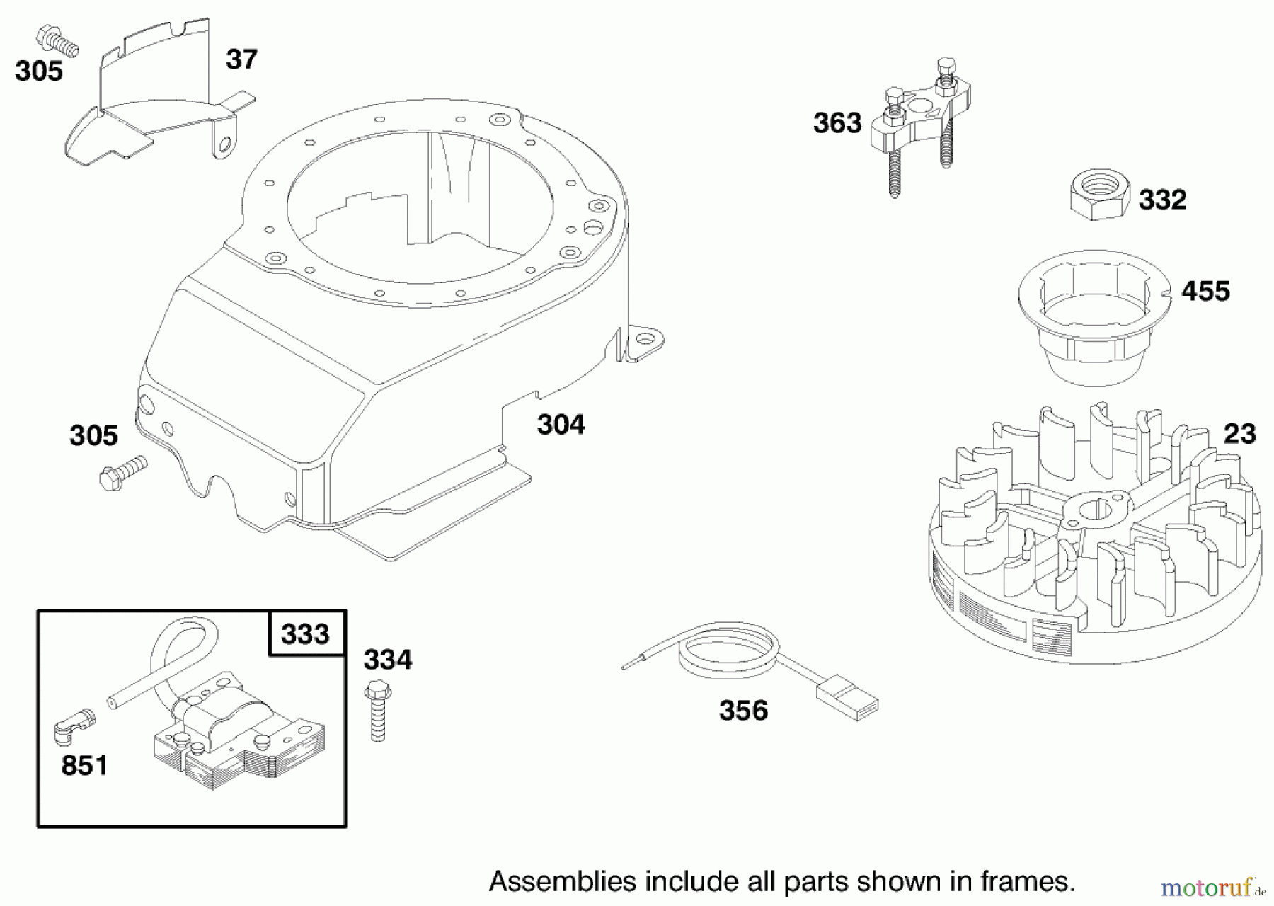  Toro Neu Mowers, Walk-Behind Seite 1 20449 - Toro Lawnmower, 1997 (7900001-7999999) ENGINE BRIGGS & STRATTON MODEL 12F802-0650-01 #7