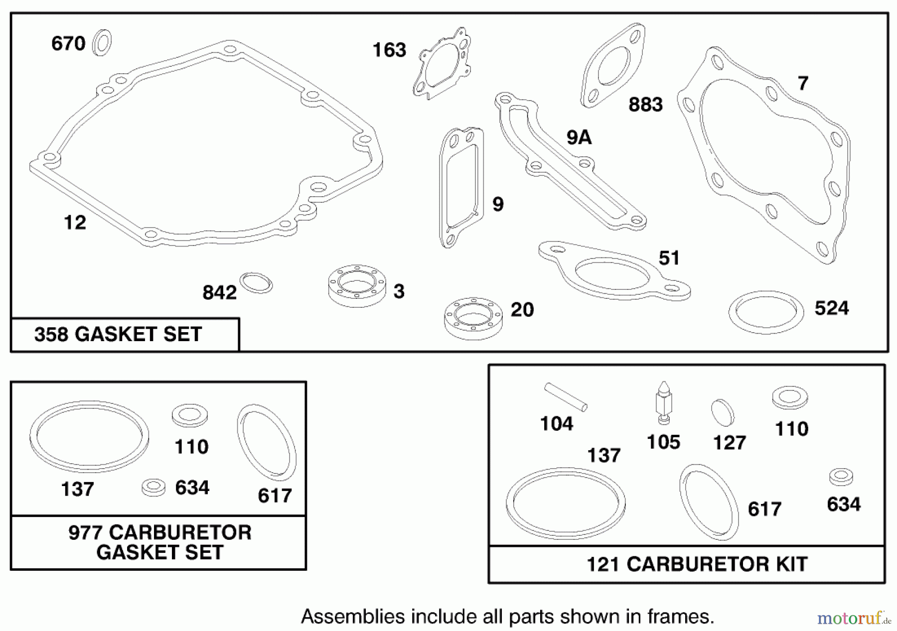 Toro Neu Mowers, Walk-Behind Seite 1 20449 - Toro Lawnmower, 1997 (7900001-7999999) ENGINE BRIGGS & STRATTON MODEL 12F802-0650-01 #9