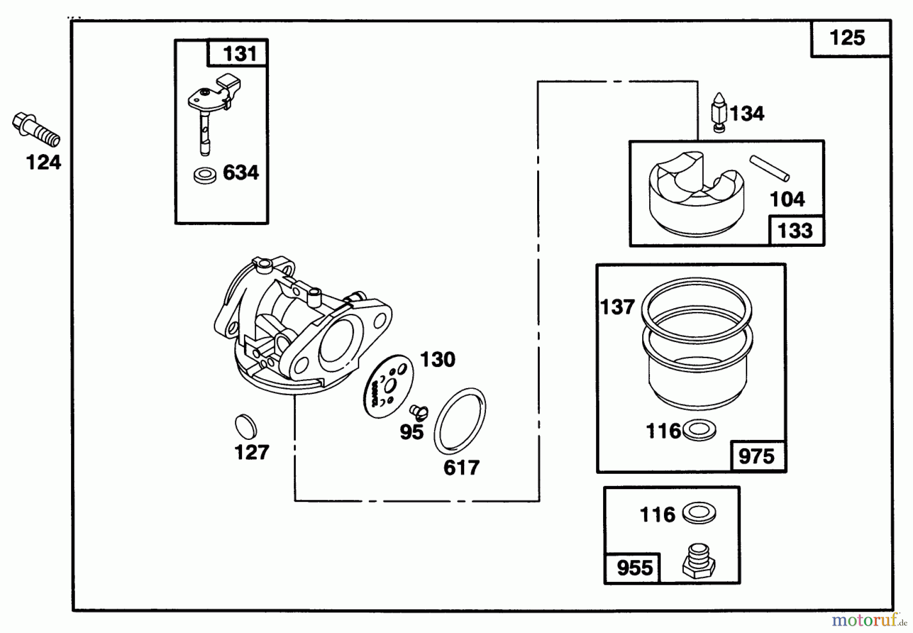 Toro Neu Mowers, Walk-Behind Seite 1 20461 - Toro Super Recycler Lawnmower, 1995 (5900001-5999999) ENGINE BRIGGS & STRATTON MODEL 128802-0615-01 #3