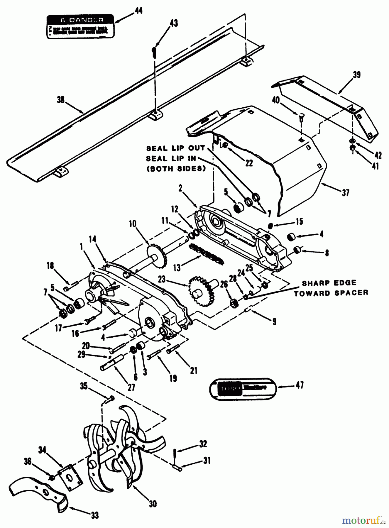 Toro Neu Accessories, Tiller/Cultivator 07-36TL05 - Toro 36
