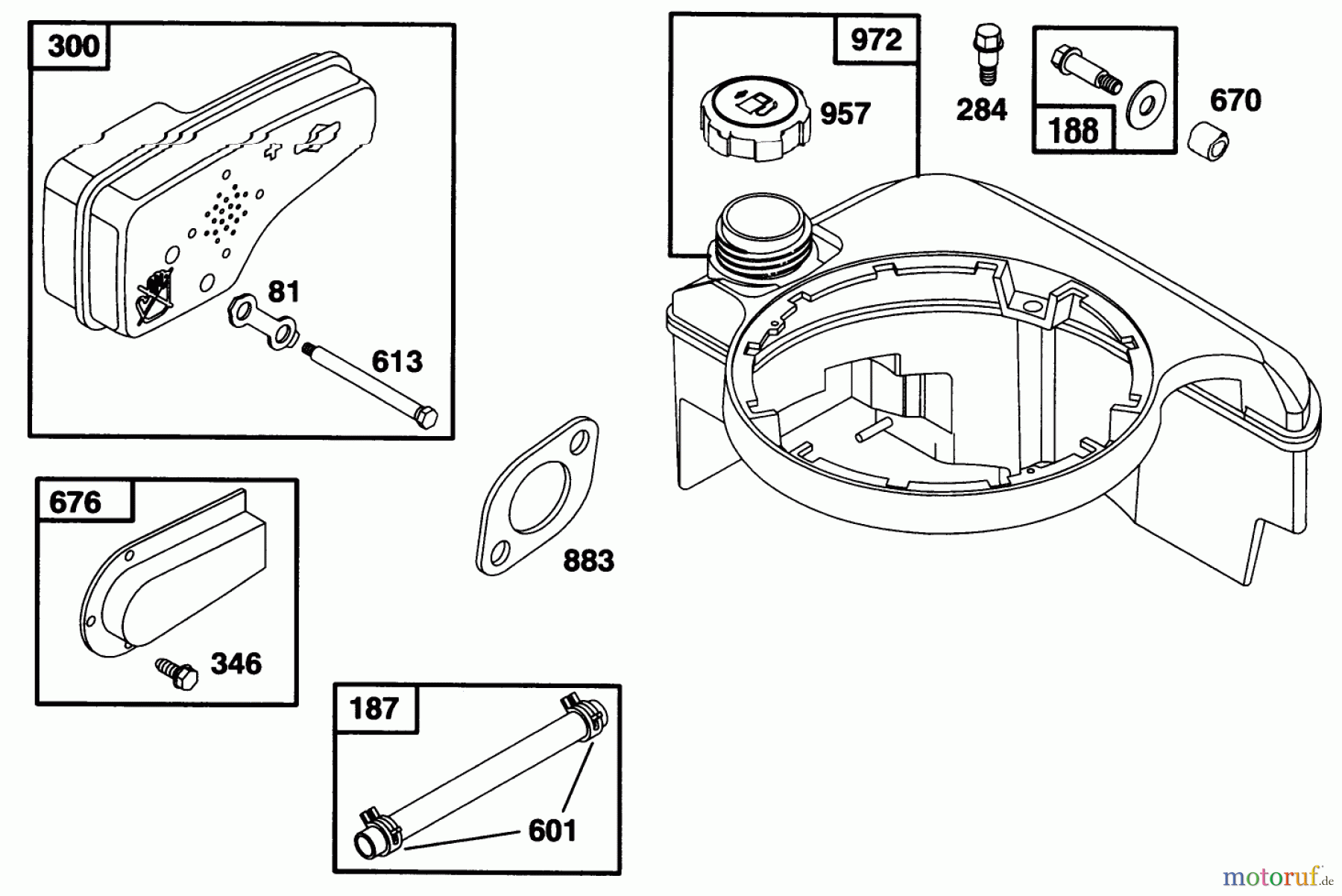 Toro Neu Mowers, Walk-Behind Seite 1 20461 - Toro Super Recycler Lawnmower, 1995 (5900001-5999999) ENGINE BRIGGS & STRATTON MODEL 128802-0615-01 #8