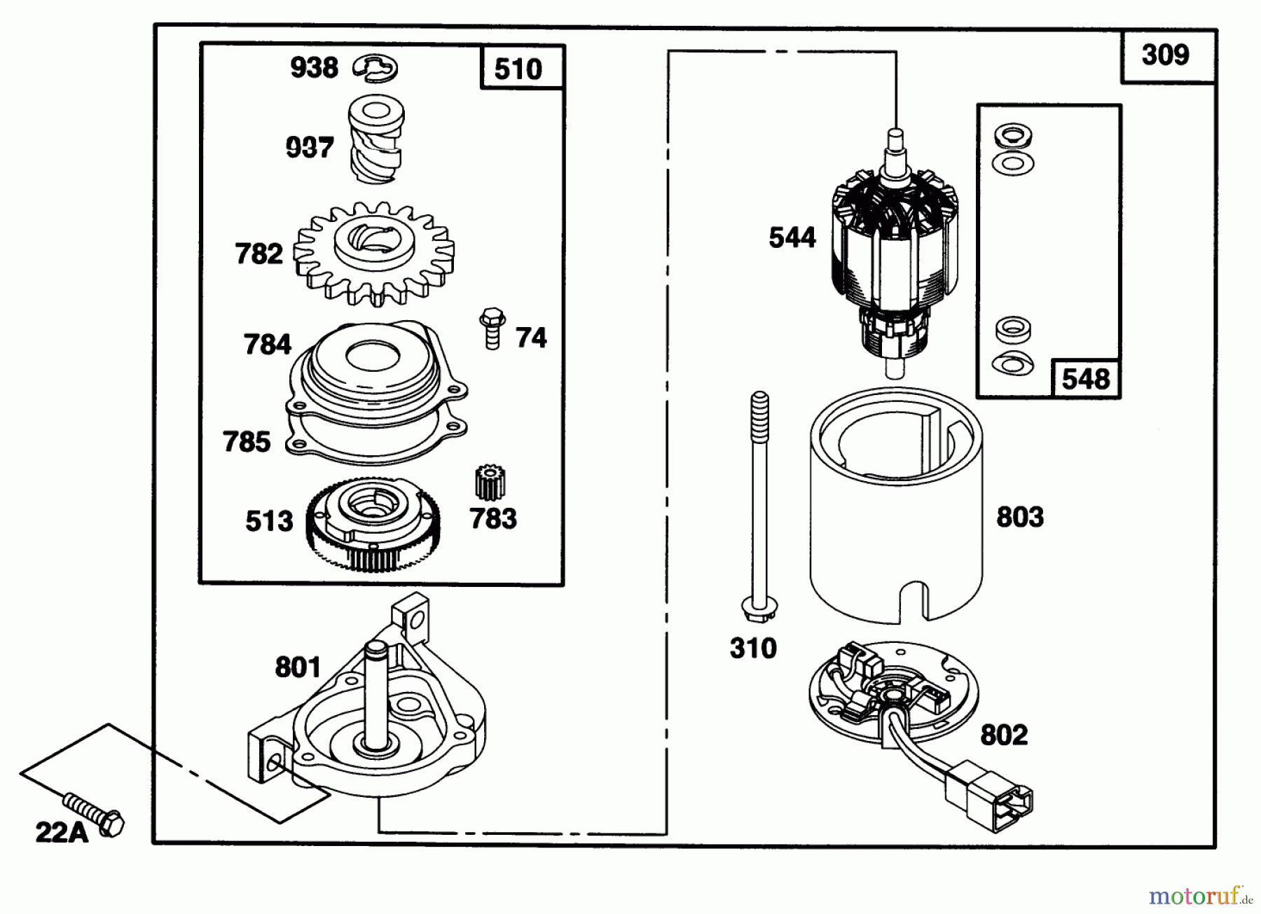  Toro Neu Mowers, Walk-Behind Seite 1 20463 - Toro Super Recycler Lawnmower, 1996 (6900001-6999999) ENGINE BRIGGS & STRATTON MODEL 128807-0658-01 #7