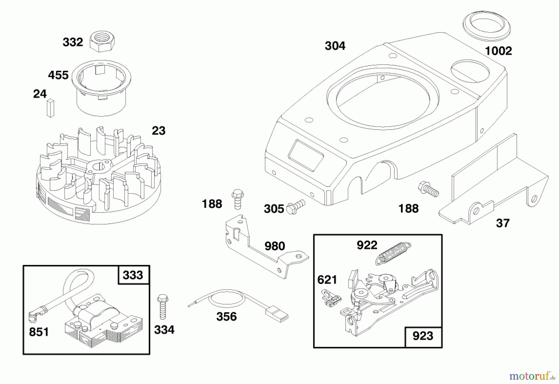  Toro Neu Mowers, Walk-Behind Seite 1 20464 - Toro Super Recycler Lawnmower, 1996 (6900001-6999999) ENGINE GTS 150 #7