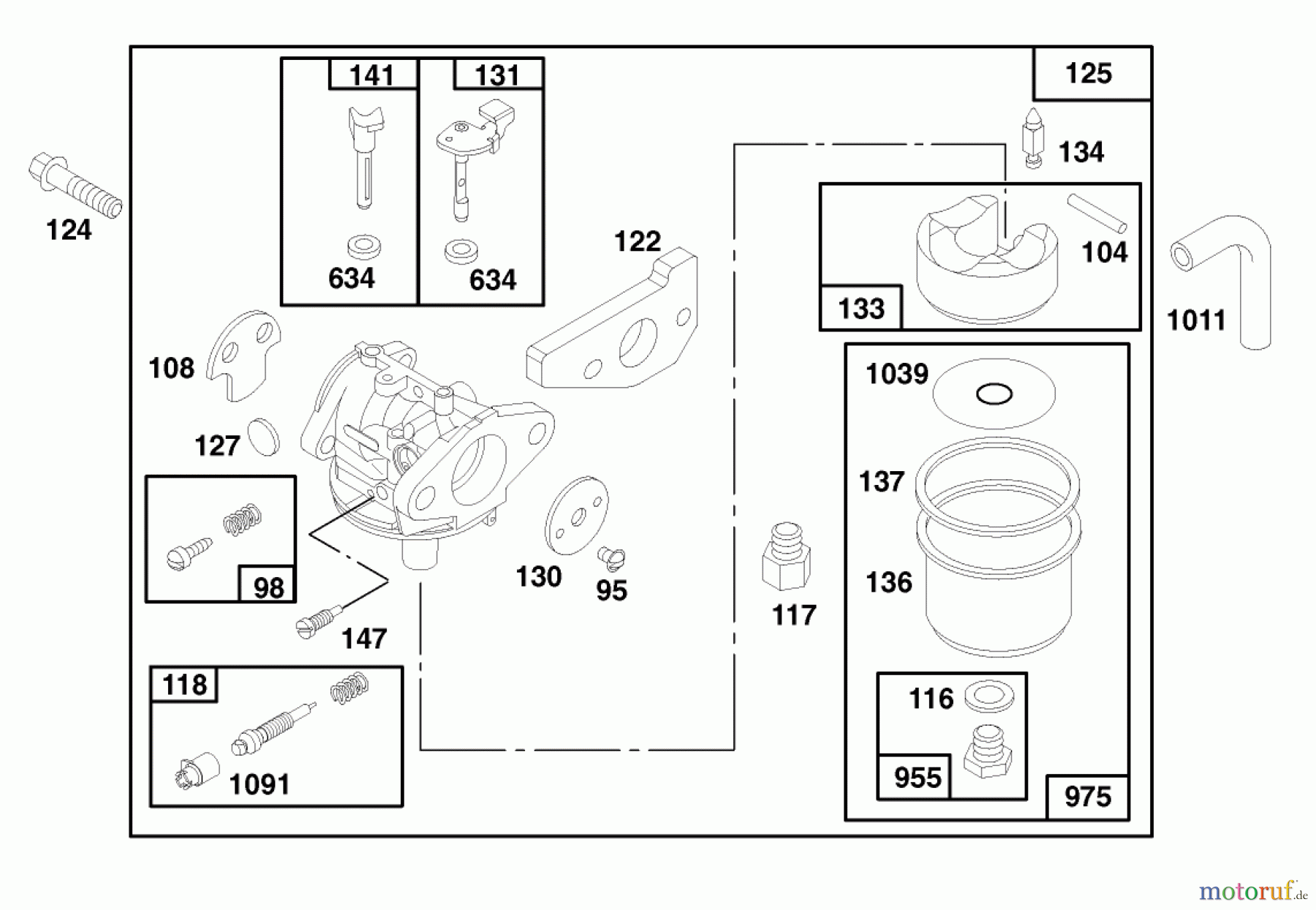  Toro Neu Mowers, Walk-Behind Seite 1 20466 - Toro Lawnmower, 1996 (6900001-6999999) ENGINE GTS 150 (MODEL NO. 20465 ONLY) #3