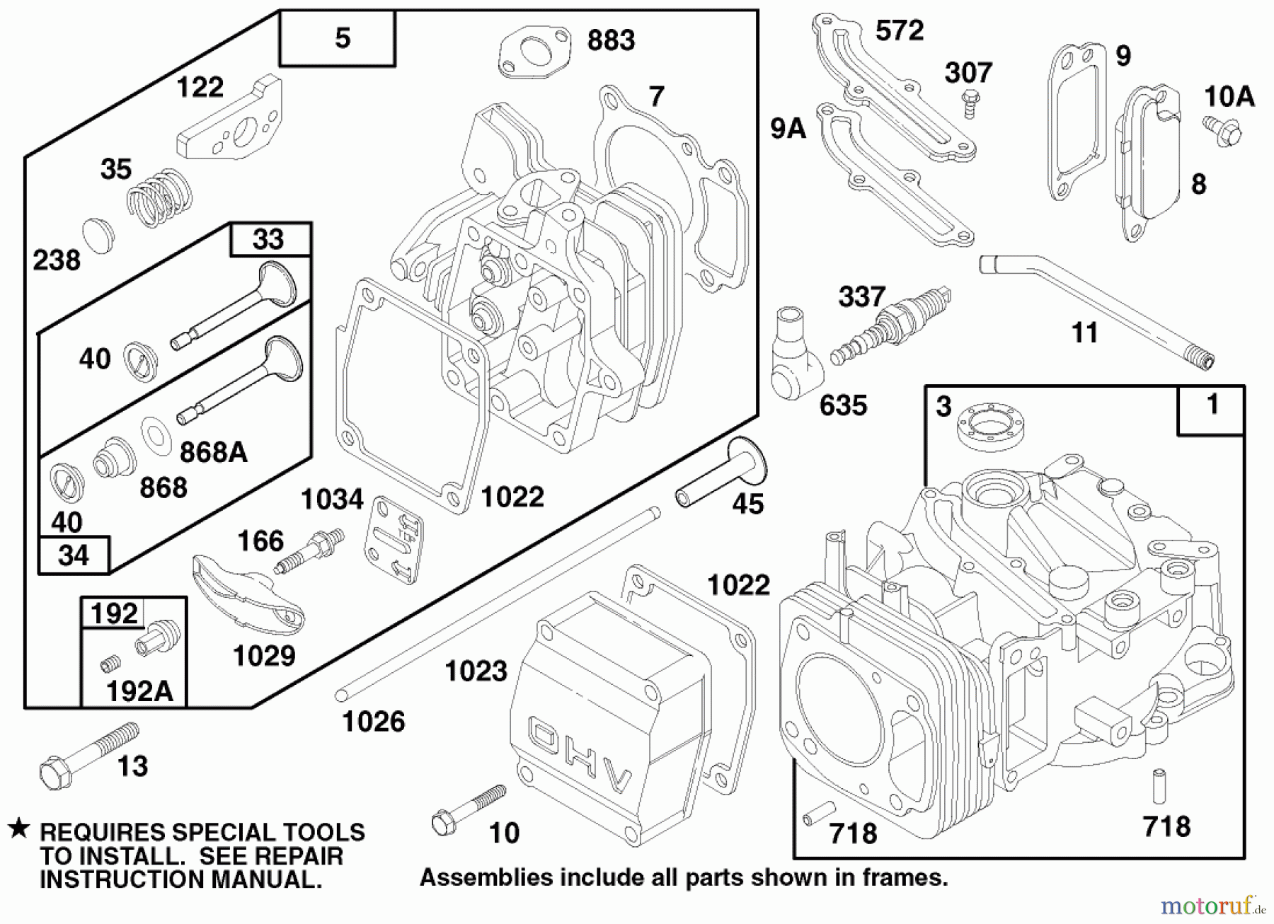  Toro Neu Mowers, Walk-Behind Seite 1 20465 - Toro Super Recycler Mower, 1997 (790000001-799999999) ENGINE GTS 150 #1