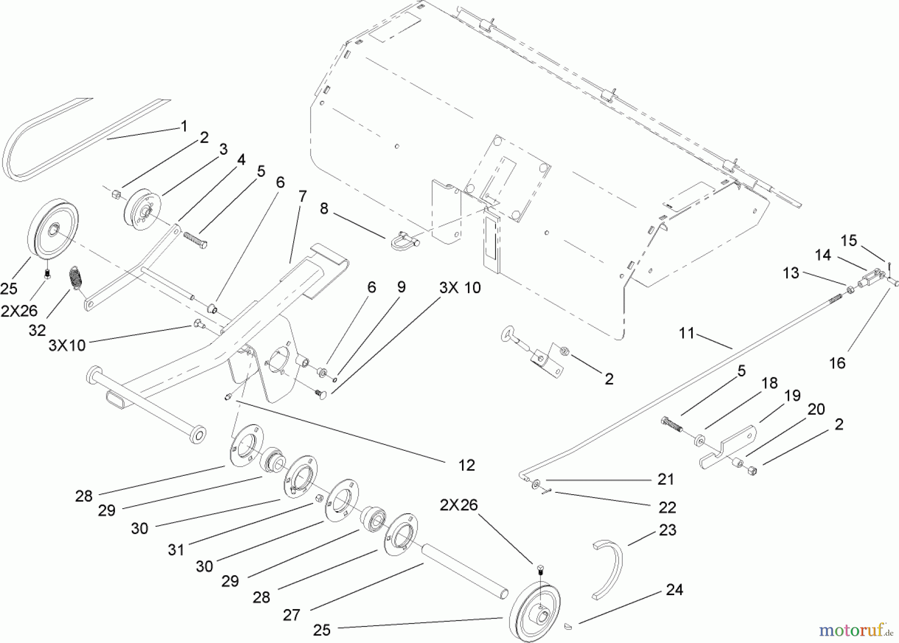Toro Neu Accessories, Tiller/Cultivator 106-8255 - Toro 36