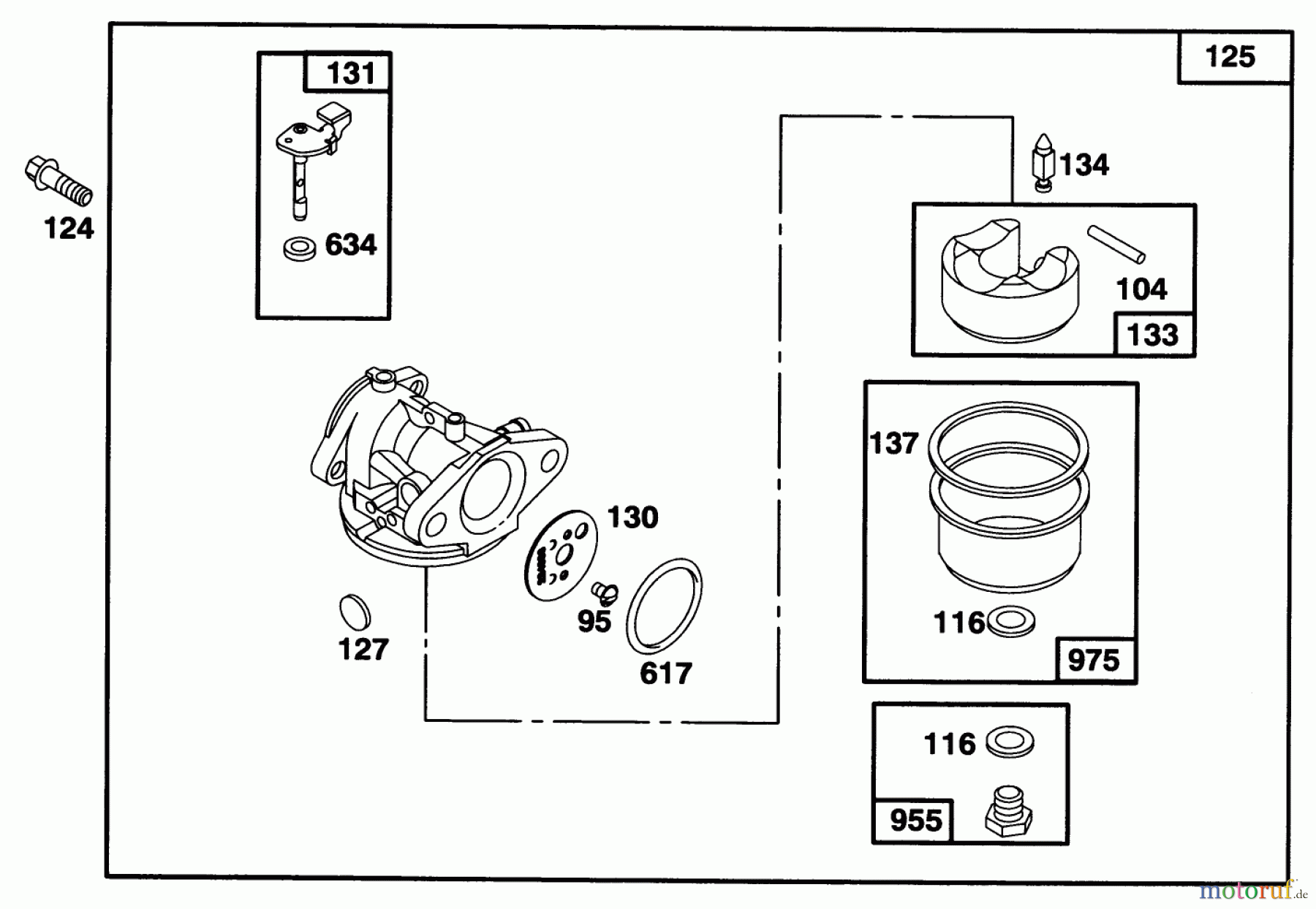 Toro Neu Mowers, Walk-Behind Seite 1 20472 - Toro Super Recycler Lawnmower, 1996 (6900001-6999999) ENGINE BRIGGS & STRATTON MODEL 128802-0615-01 #3
