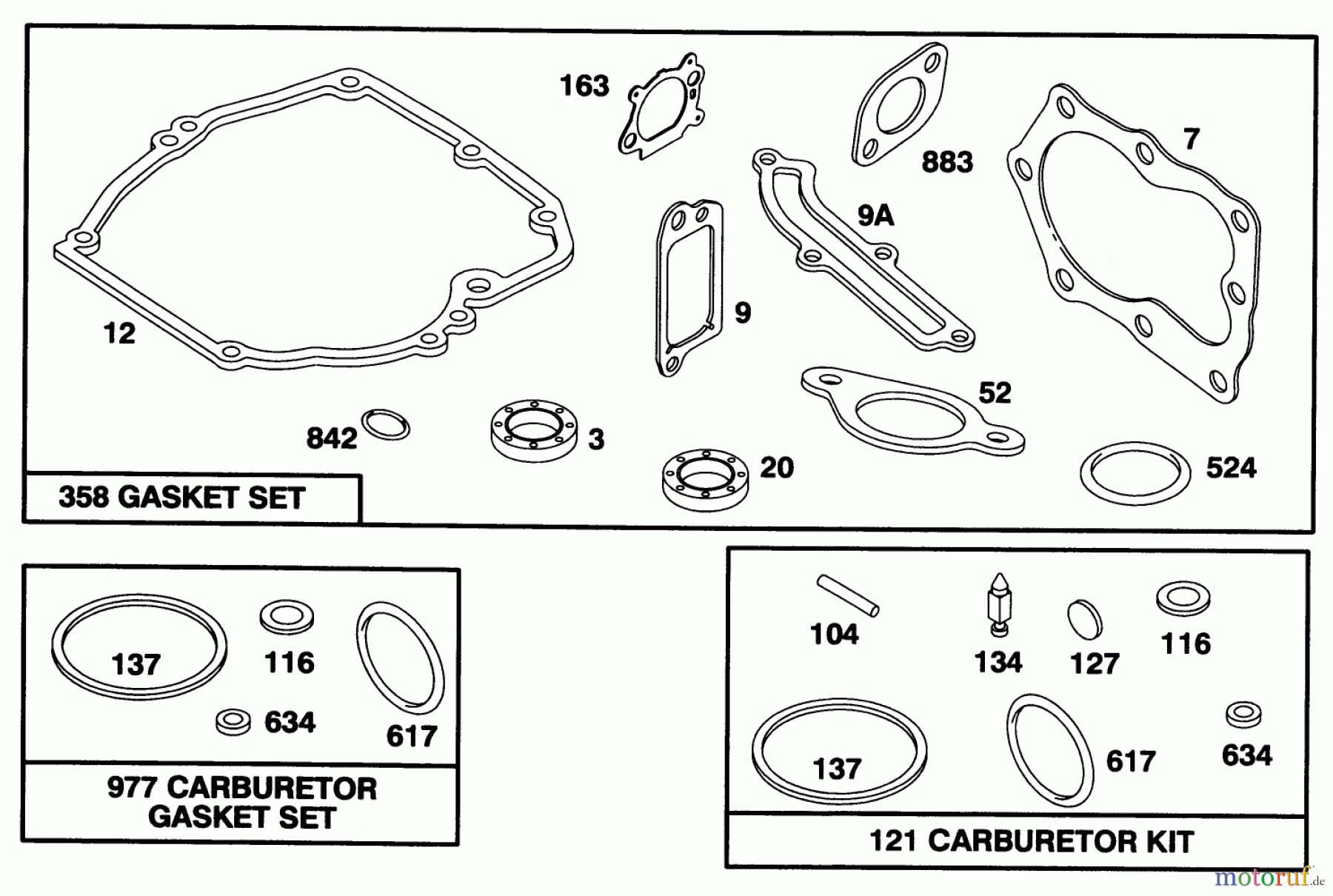  Toro Neu Mowers, Walk-Behind Seite 1 20473 - Toro Super Recycler Lawnmower, 1996 (6900001-6999999) ENGINE BRIGGS & STRATTON MODEL 128802-0615-01 #9