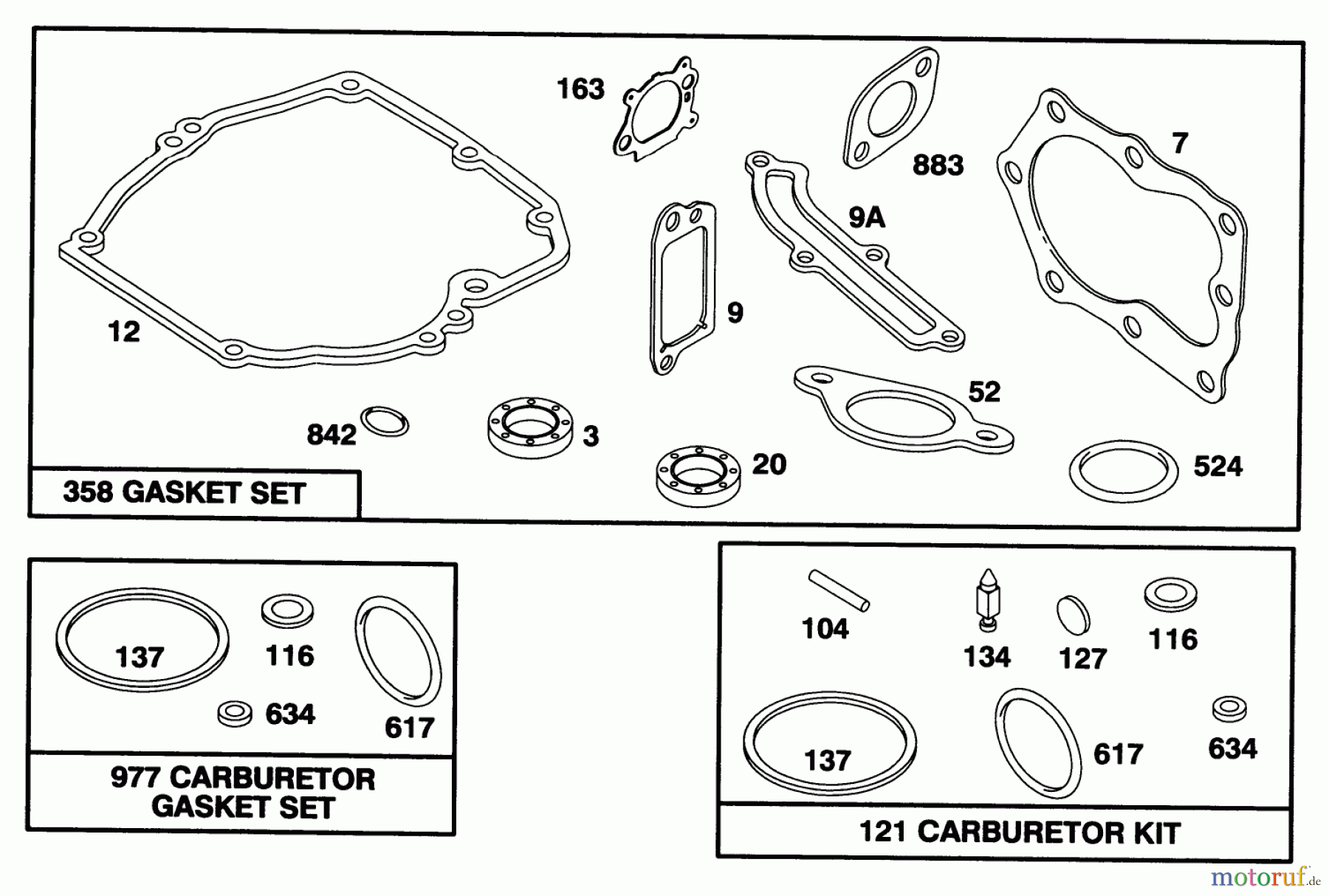  Toro Neu Mowers, Walk-Behind Seite 1 20473 - Toro Super Recycler Lawnmower, 1996 (6900001-6999999) ENGINE BRIGGS & STRATTON MODEL 128807-0658-01 #10