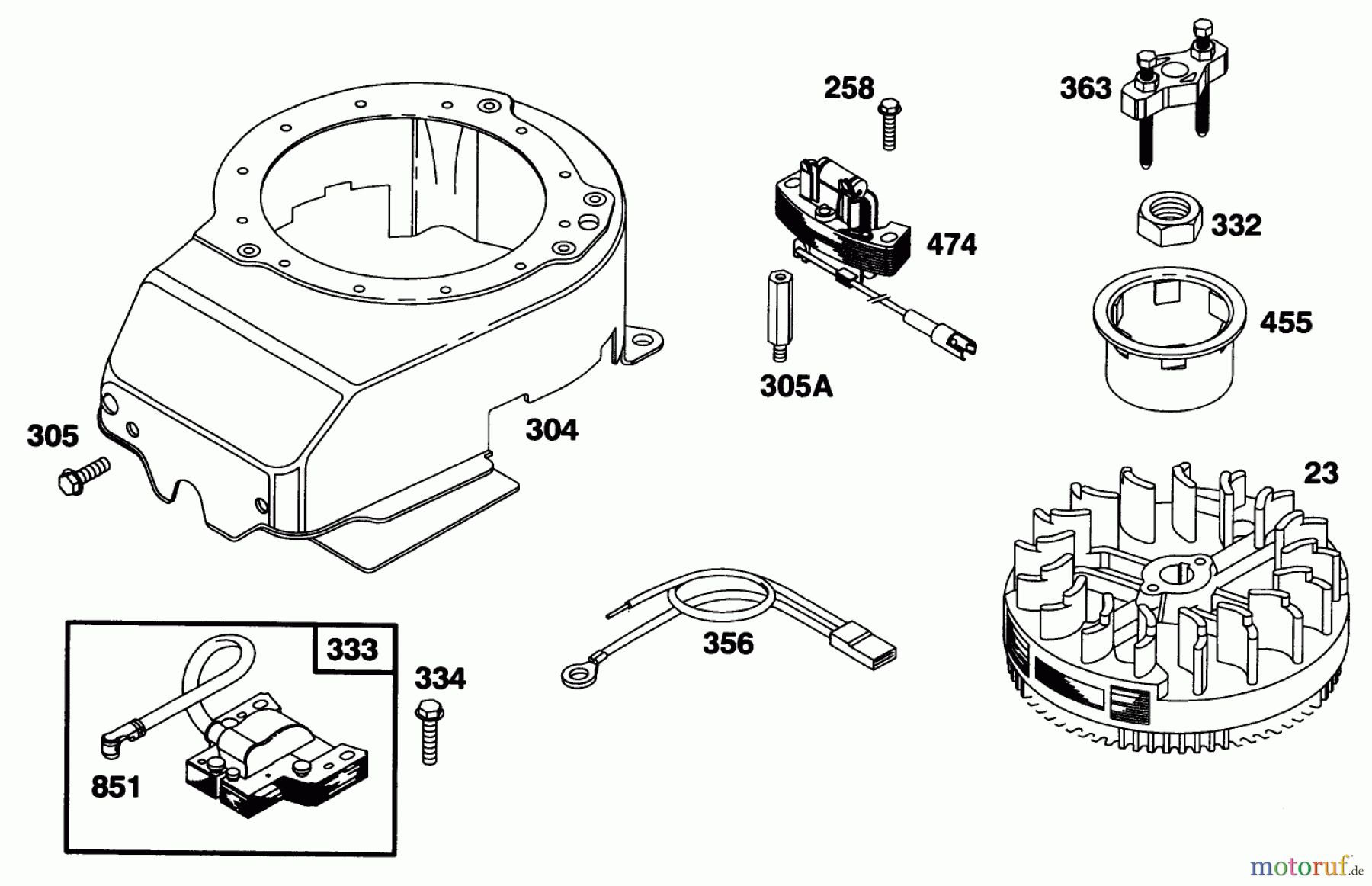  Toro Neu Mowers, Walk-Behind Seite 1 20473 - Toro Super Recycler Lawnmower, 1996 (6900001-6999999) ENGINE BRIGGS & STRATTON MODEL 128807-0658-01 #8