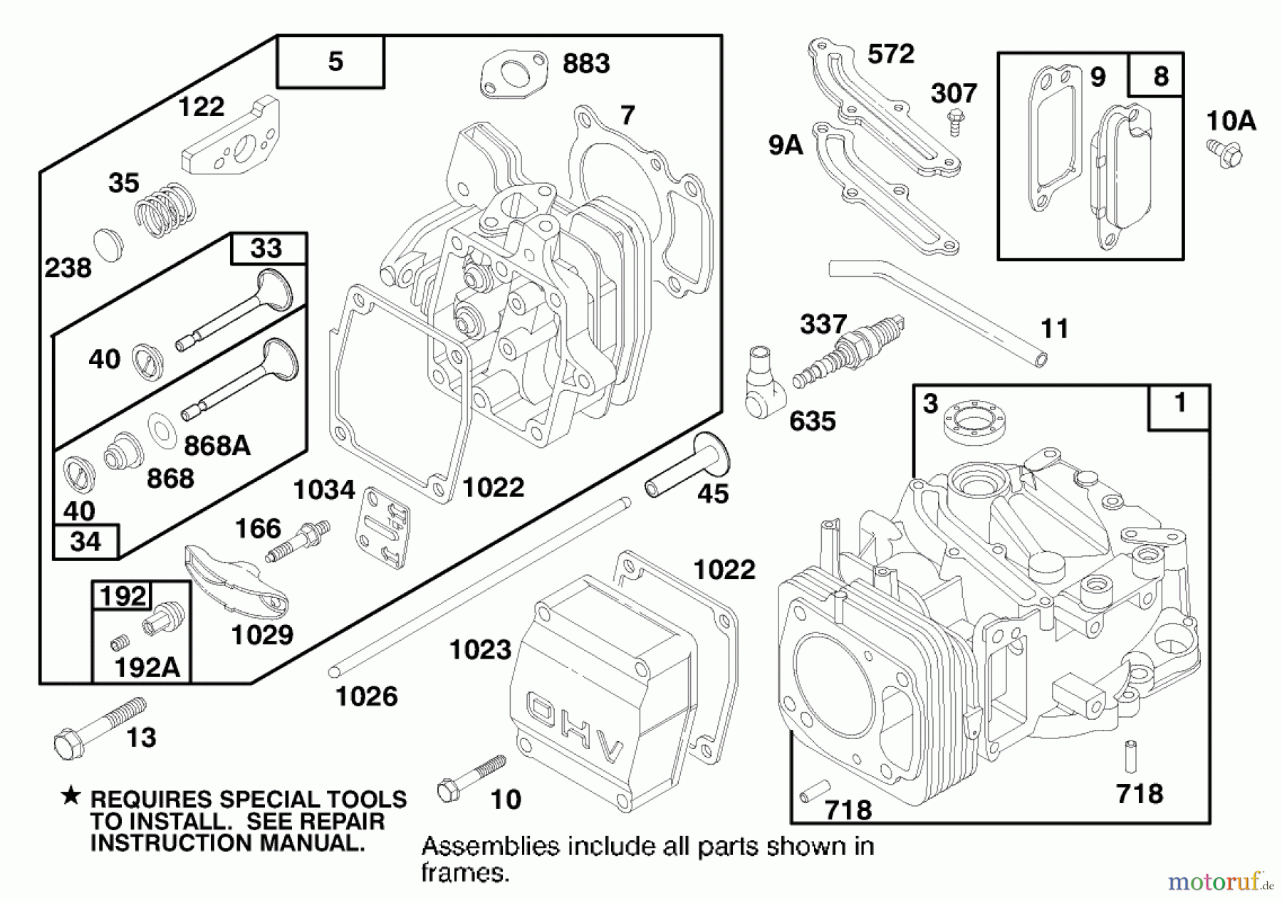 Toro Neu Mowers, Walk-Behind Seite 1 20474 - Toro Super Recycler Lawnmower, 1996 (6900001-6999999) ENGINE GTS 150 #1