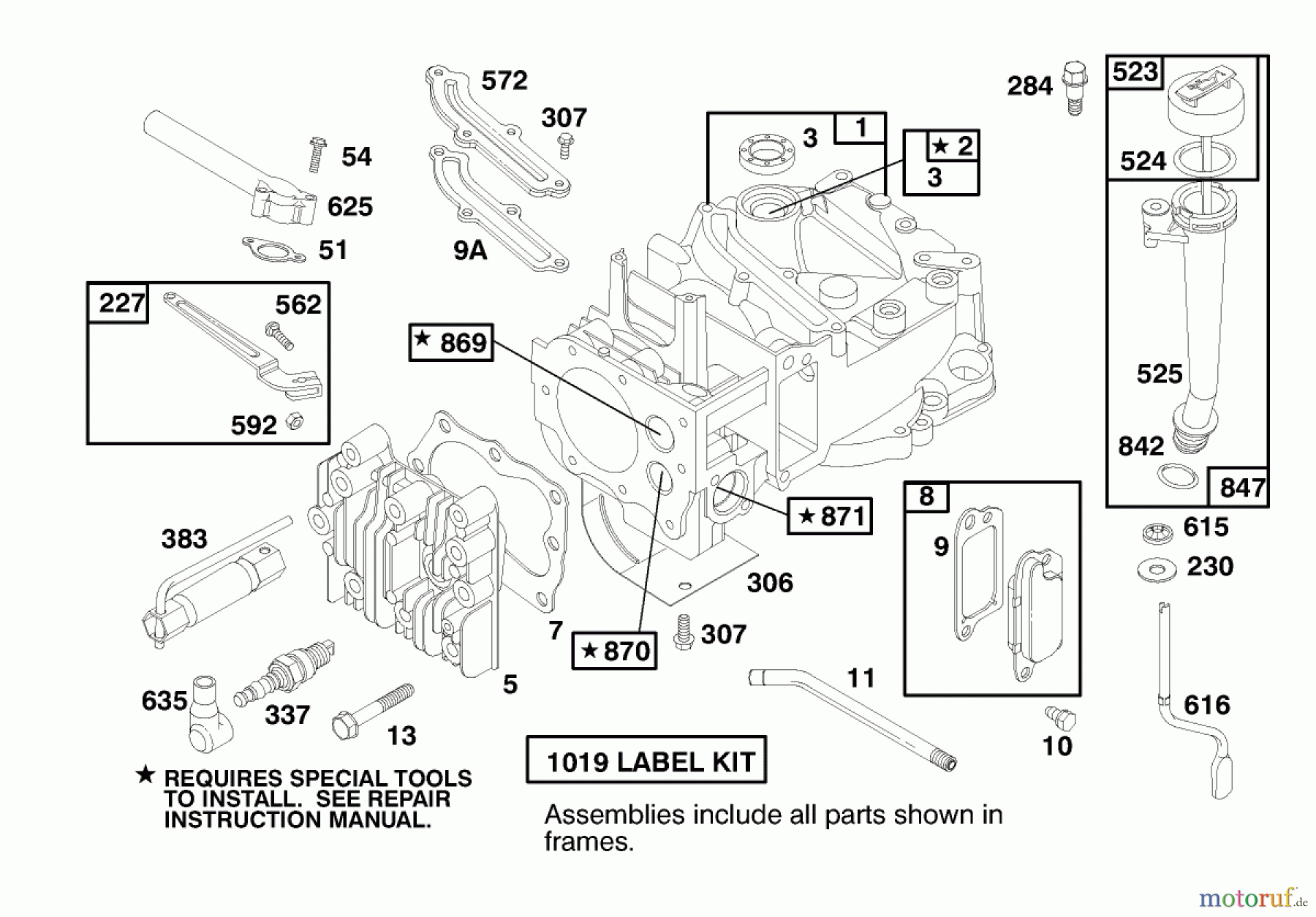 Toro Neu Mowers, Walk-Behind Seite 1 20479 - Toro Super Recycler Lawnmower, 1997 (7900001-7999999) ENGINE BRIGGS & STRATTON MODEL 12H802-0658-01 #1