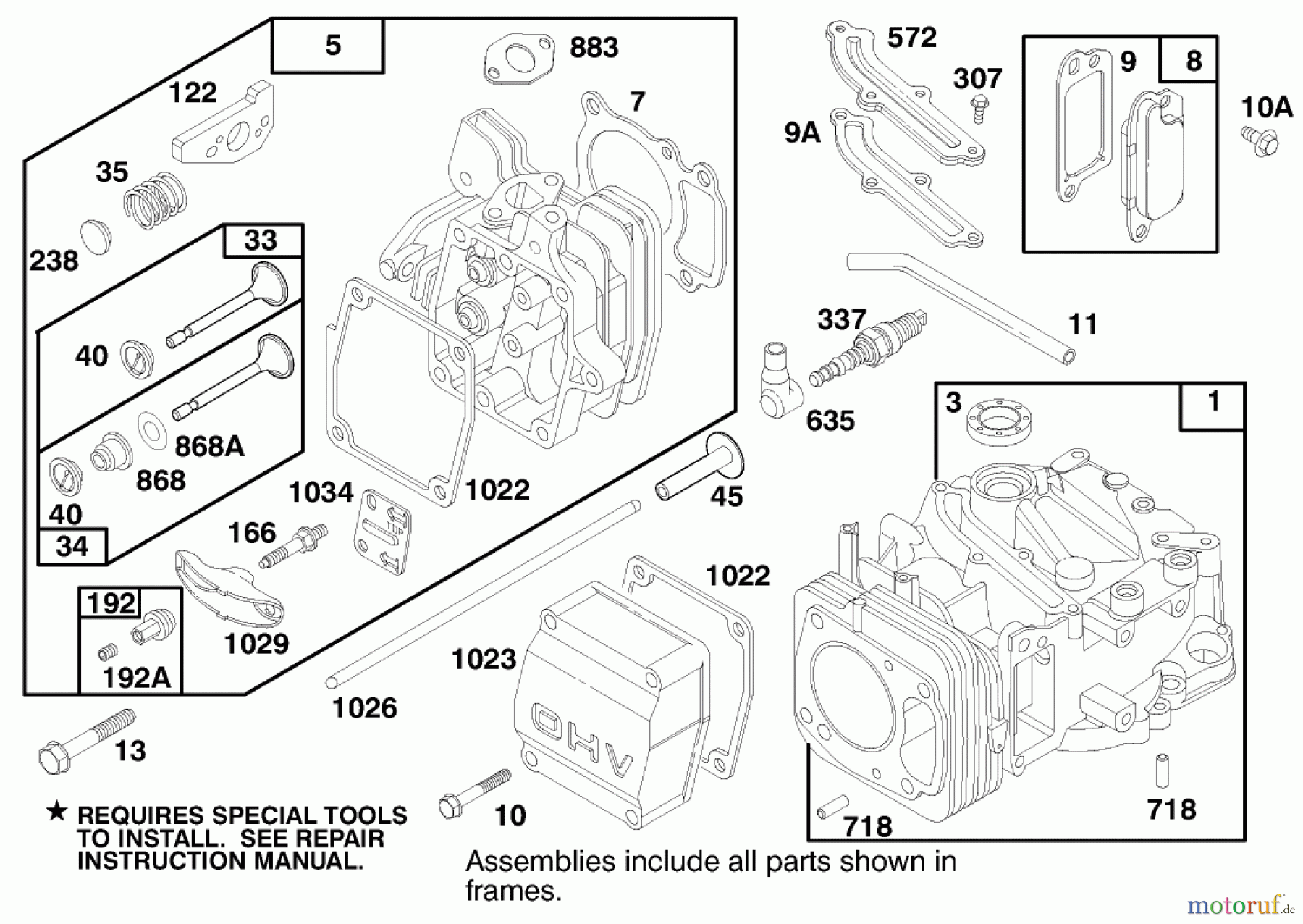  Toro Neu Mowers, Walk-Behind Seite 1 20481 - Toro Super Recycler Lawn Mower, 1997 (7900001-7999999) ENGINE GTS 150 #1