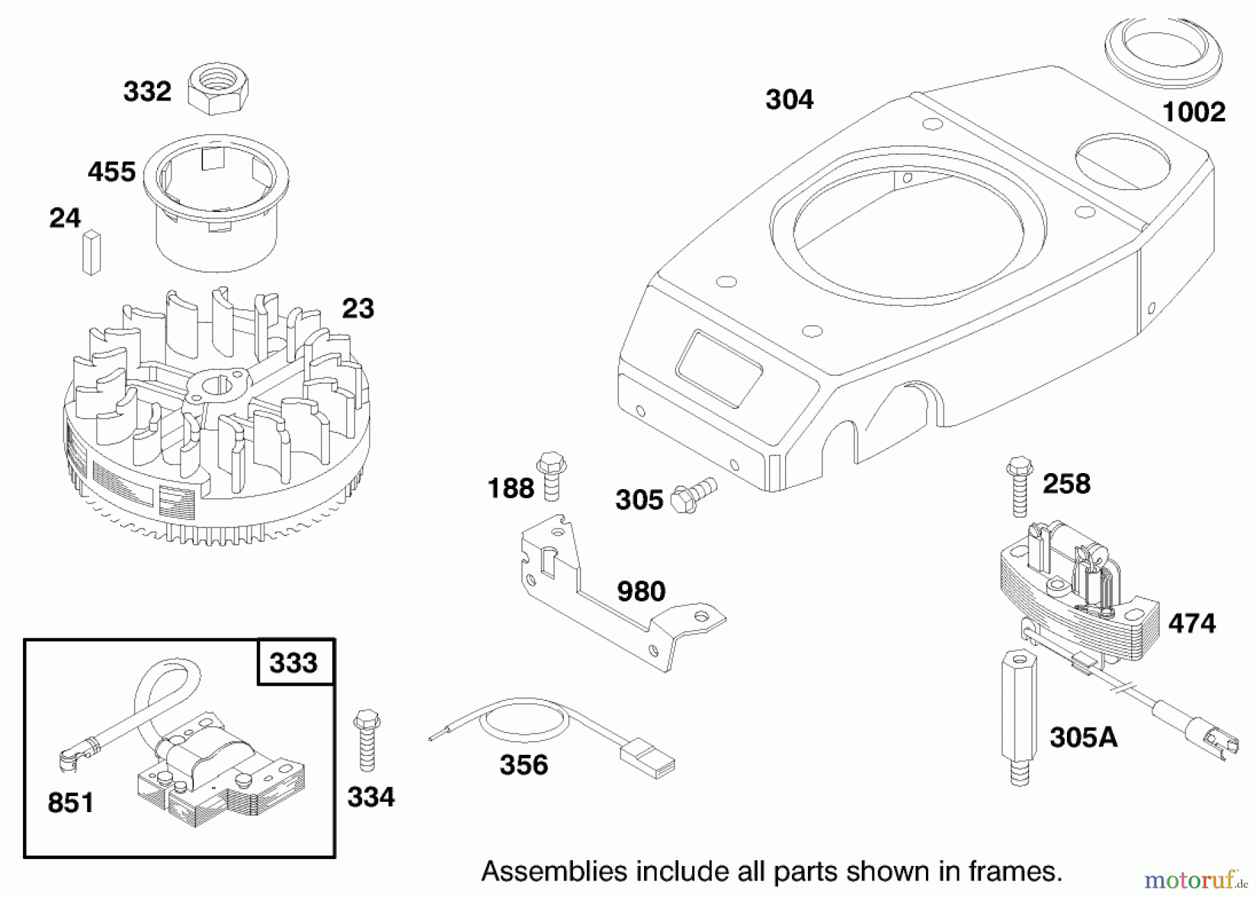  Toro Neu Mowers, Walk-Behind Seite 1 20483 - Toro Lawnmower, 1997 (790000001-799999999) ENGINE GTS 150 (MODEL NO. 20483 ONLY) #4
