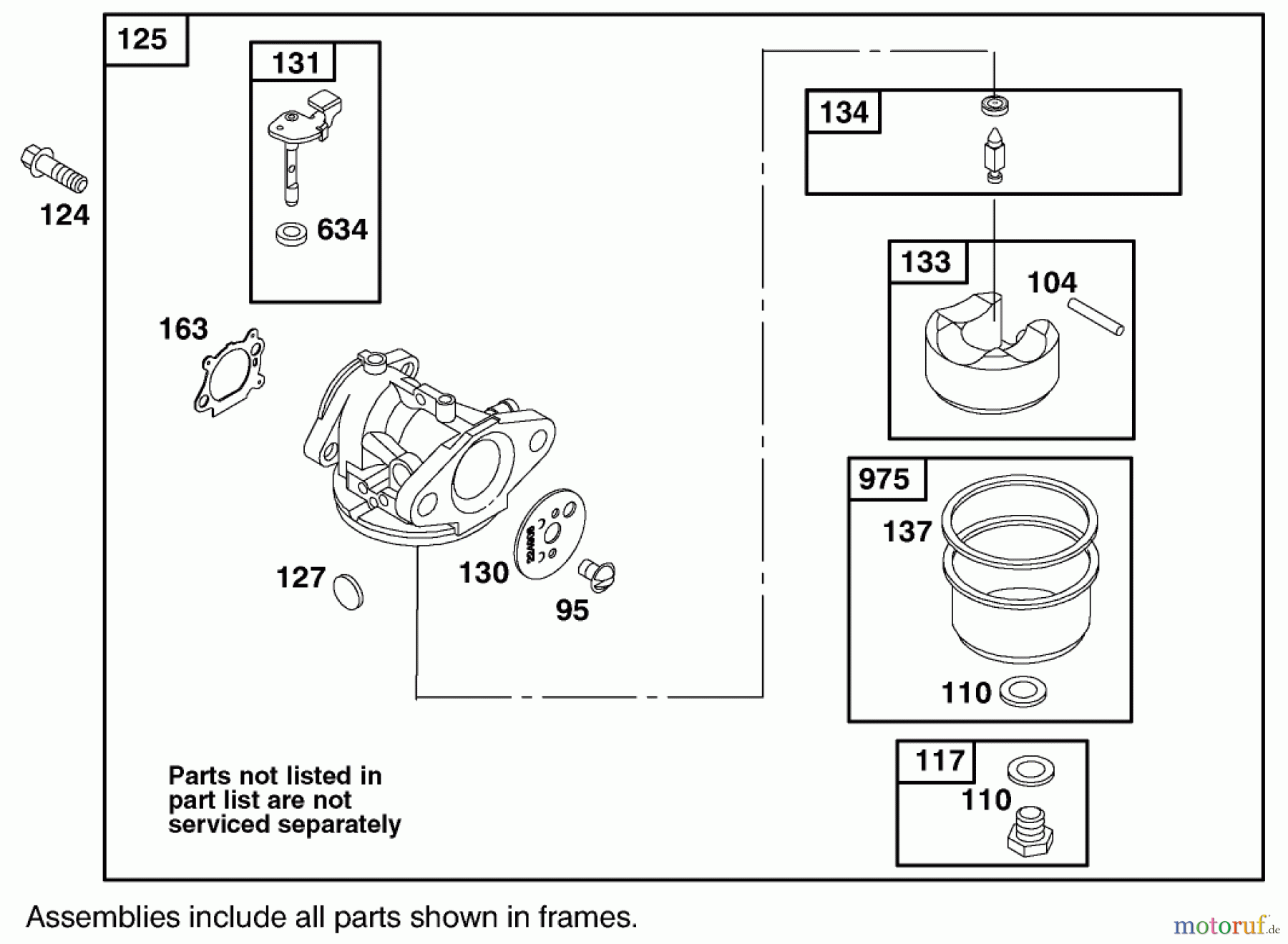  Toro Neu Mowers, Walk-Behind Seite 1 20487 (SR-21OSBB) - Toro Super Recycler Mower, SR-21OSBB, 2001 (210000001-210999999) CARBURETOR ASSEMBLY