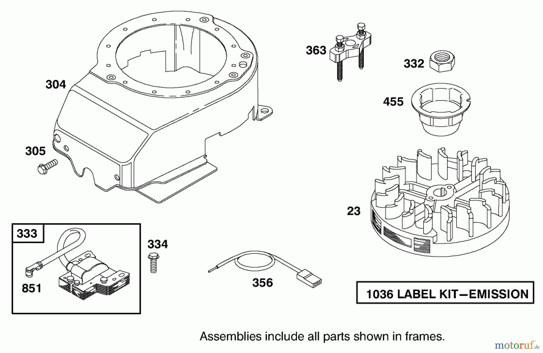 Toro Neu Mowers, Walk-Behind Seite 1 20490 (V-21SB) - Toro Vacu-Power Mower, V-21SB, 1998 (8900001-8999999) ENGINE BRIGGS & STRATTON MODEL 12H802-1766-E1 #7
