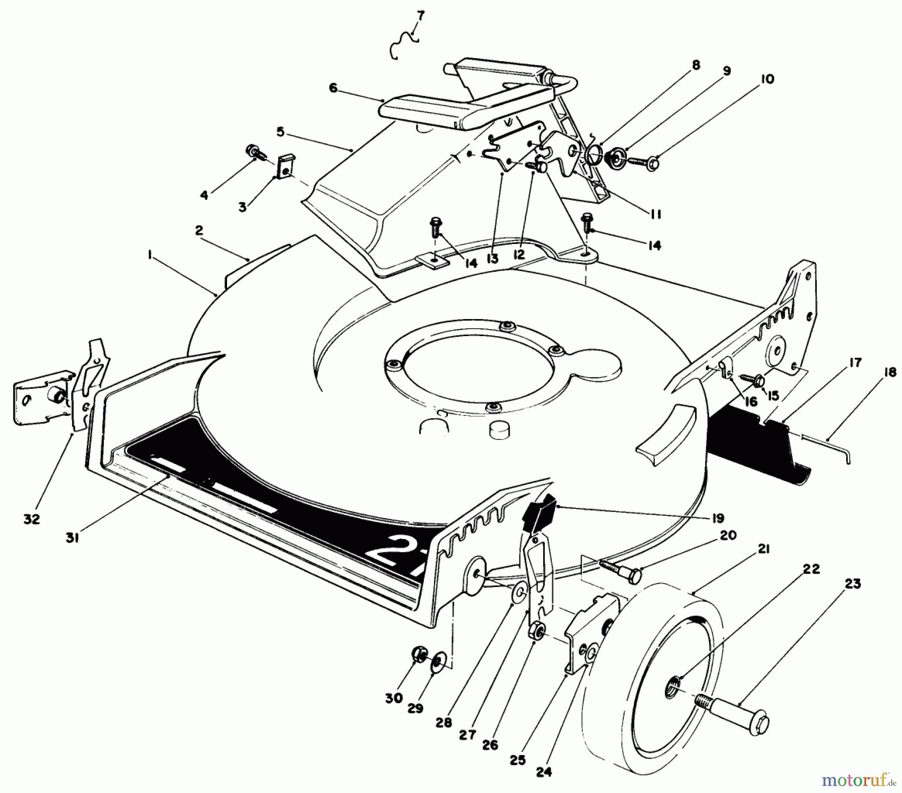  Toro Neu Mowers, Walk-Behind Seite 1 20526 - Toro Lawnmower, 1986 (6000001-6999999) HOUSING ASSEMBLY
