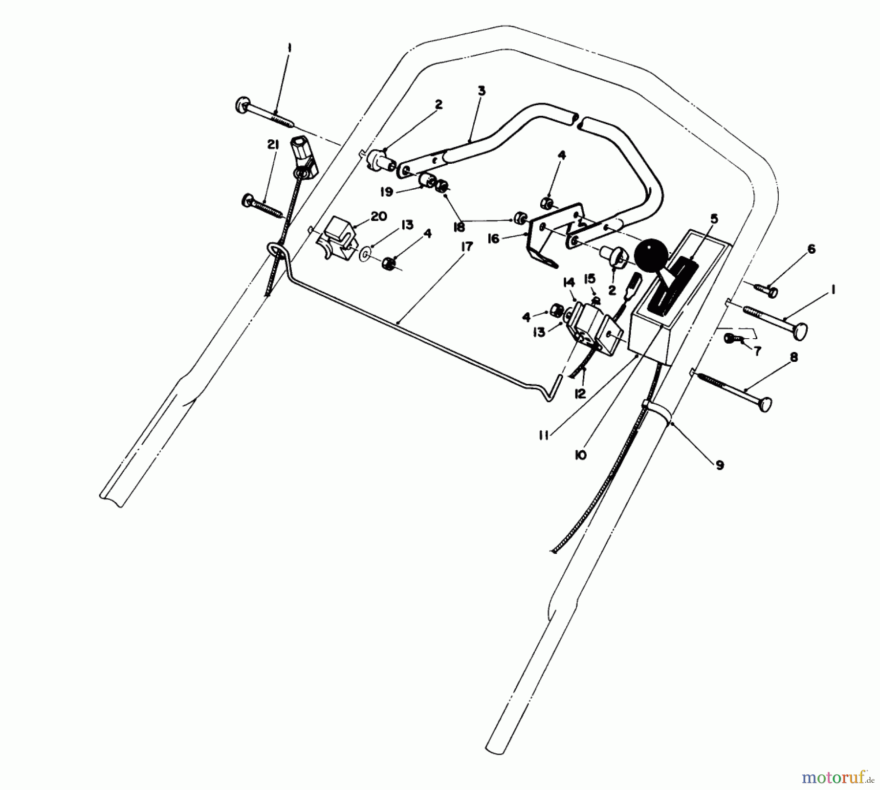  Toro Neu Mowers, Walk-Behind Seite 1 20526 - Toro Lawnmower, 1987 (7000001-7999999) CONTROL ASSEMBLY