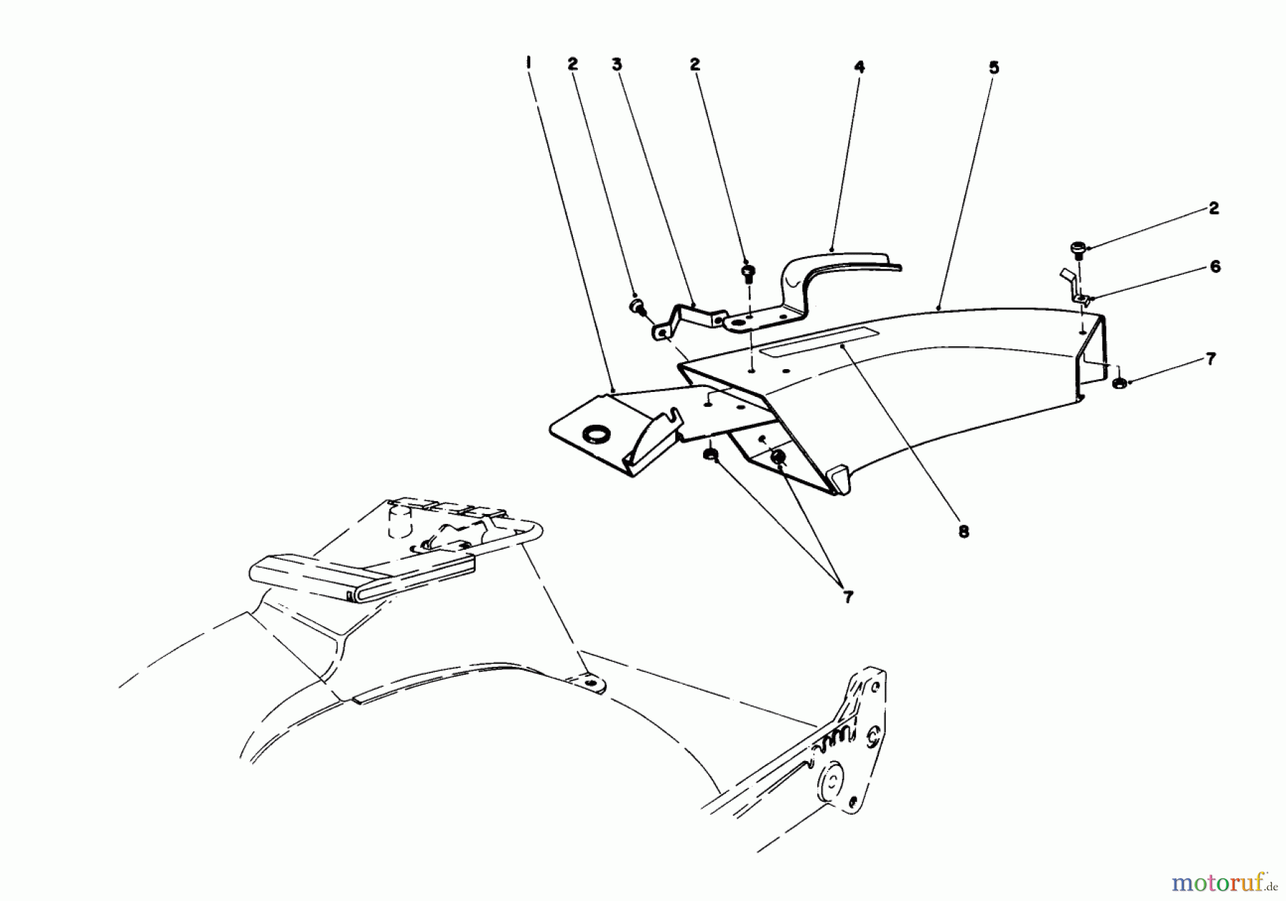  Toro Neu Mowers, Walk-Behind Seite 1 20526 - Toro Lawnmower, 1987 (7000001-7999999) SIDE DISCHARGE CHUTE MODEL NO. 59108 (OPTIONAL)