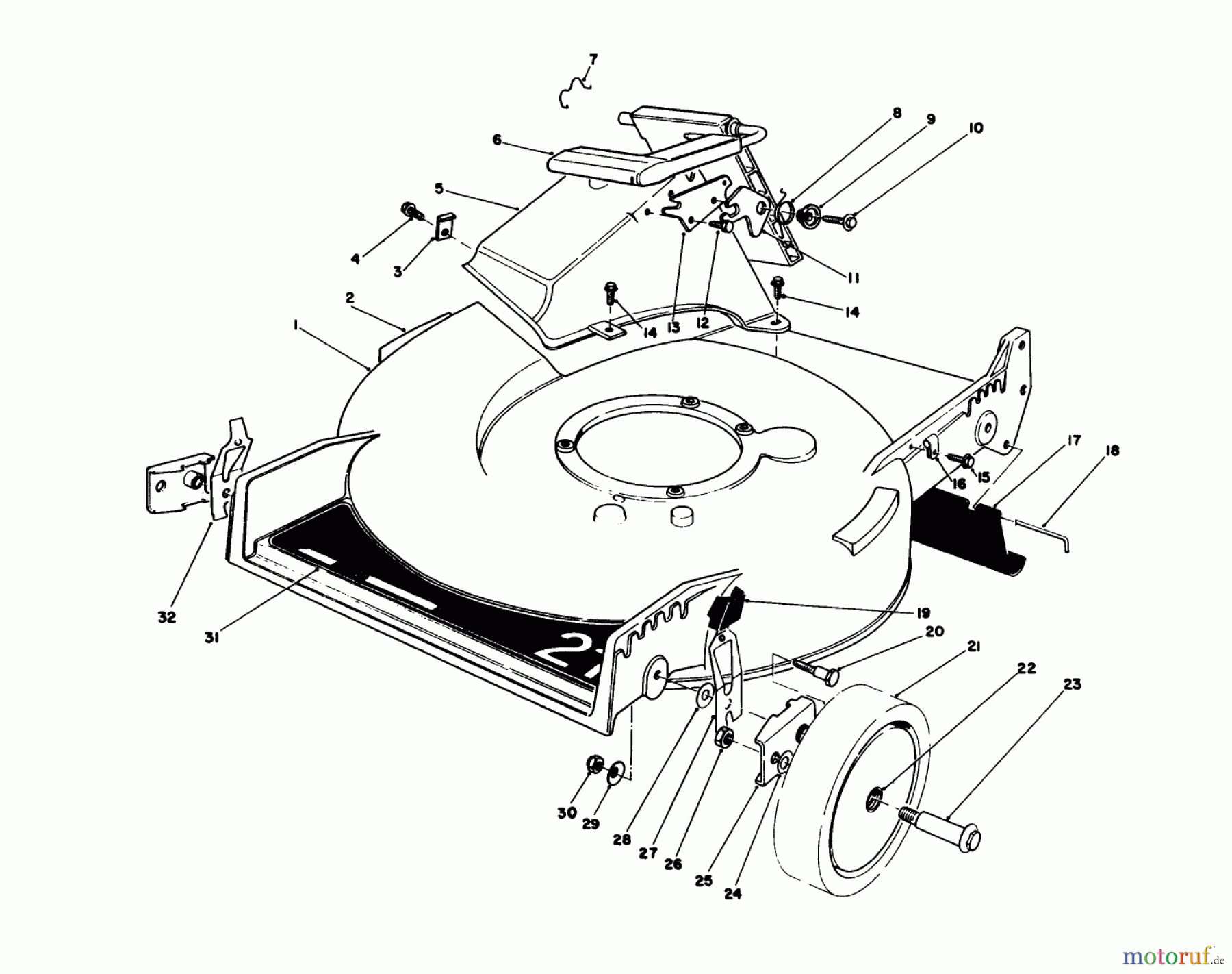  Toro Neu Mowers, Walk-Behind Seite 1 20526 - Toro Lawnmower, 1988 (8000001-8999999) HOUSING ASSEMBLY