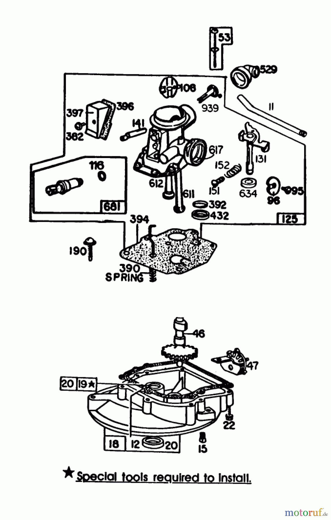 Toro Neu Mowers, Walk-Behind Seite 1 20560 - Toro Lawnmower, 1983 (3000001-3999999) ENGINE BRIGGS & STRATTON MODEL NO. 92908-3196-01 #2