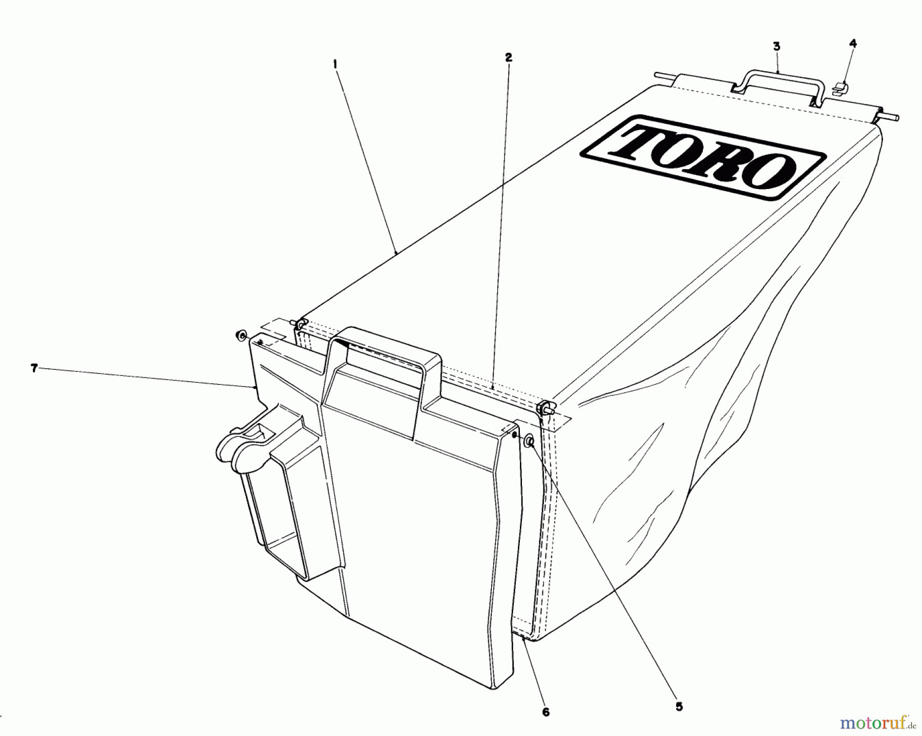 Toro Neu Mowers, Walk-Behind Seite 1 20560 - Toro Lawnmower, 1983 (3000001-3999999) GRASS BAG ASSEMBLY NO. 11-4949