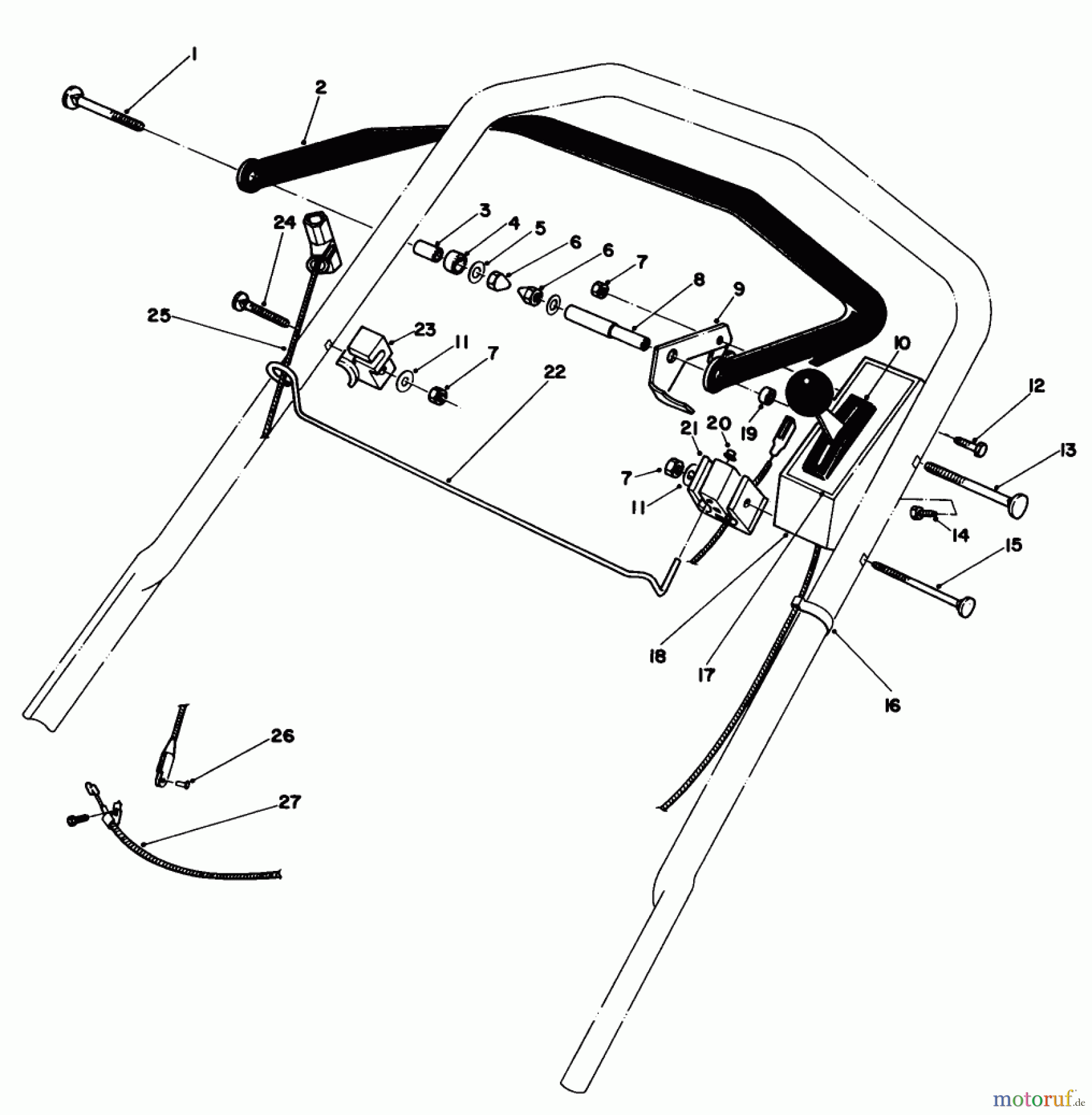  Toro Neu Mowers, Walk-Behind Seite 1 20570 - Toro Lawnmower, 1983 (3000001-3999999) CONTROL ASSEMBLY