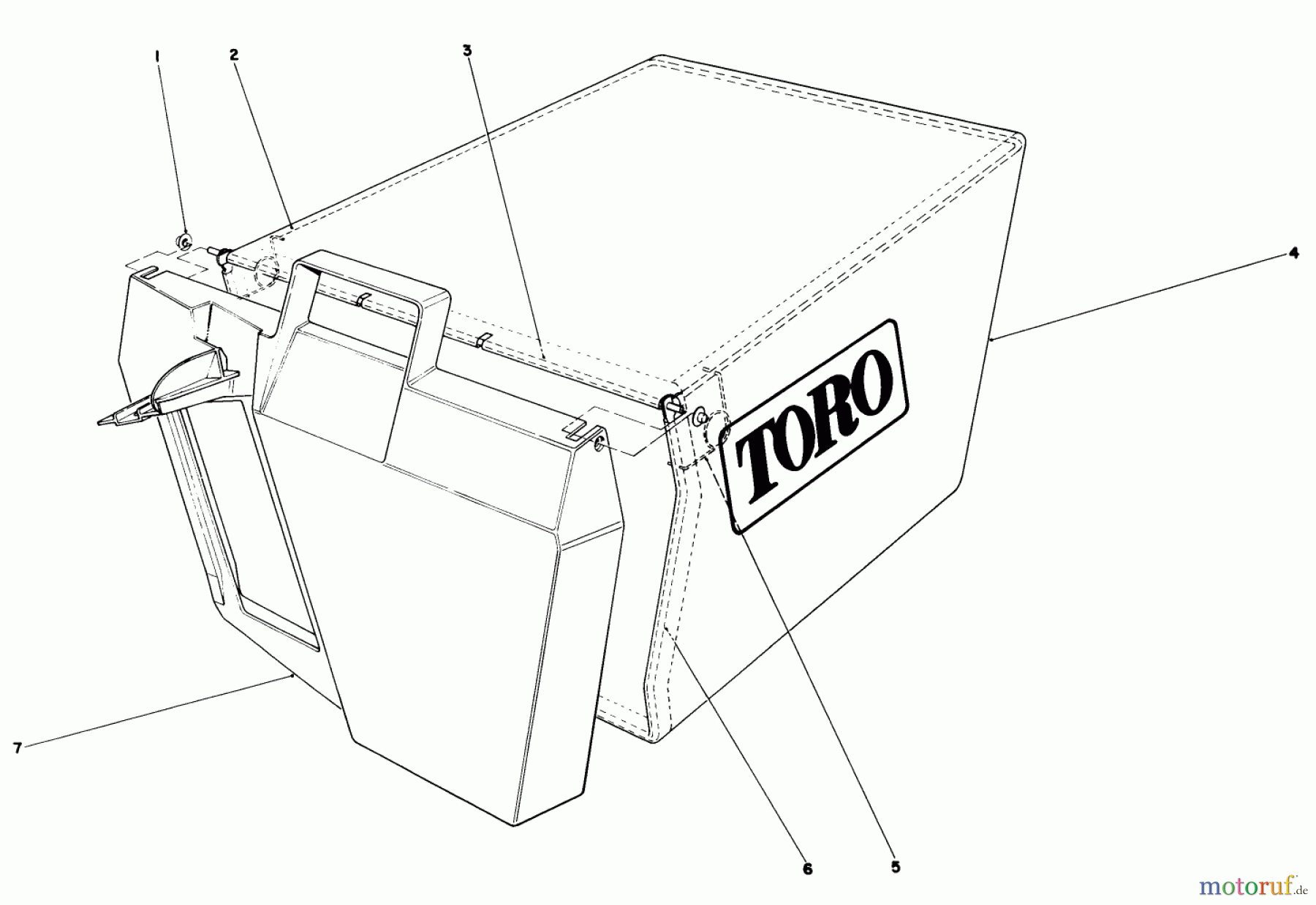 Toro Neu Mowers, Walk-Behind Seite 1 20570 - Toro Lawnmower, 1984 (4000001-4999999) GRASS BAG ASSEMBLY NO. 11-0159
