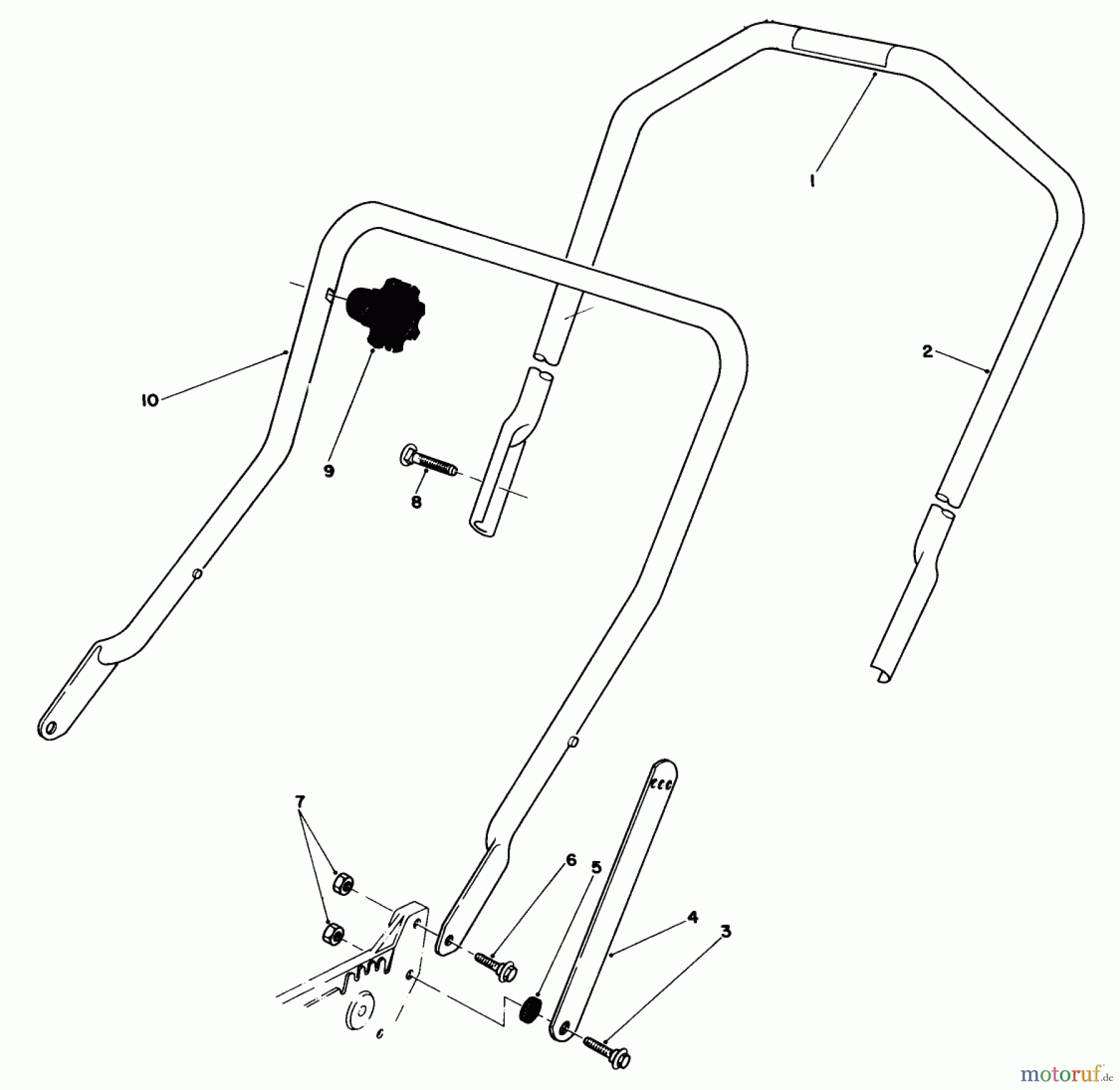  Toro Neu Mowers, Walk-Behind Seite 1 20581 - Toro Lawnmower, 1983 (3000001-3999999) HANDLE ASSEMBLY