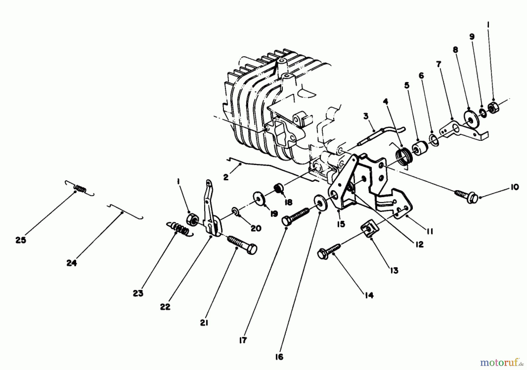 Toro Neu Mowers, Walk-Behind Seite 1 20581 - Toro Lawnmower, 1985 (5000001-5999999) GOVERNOR ASSEMBLY