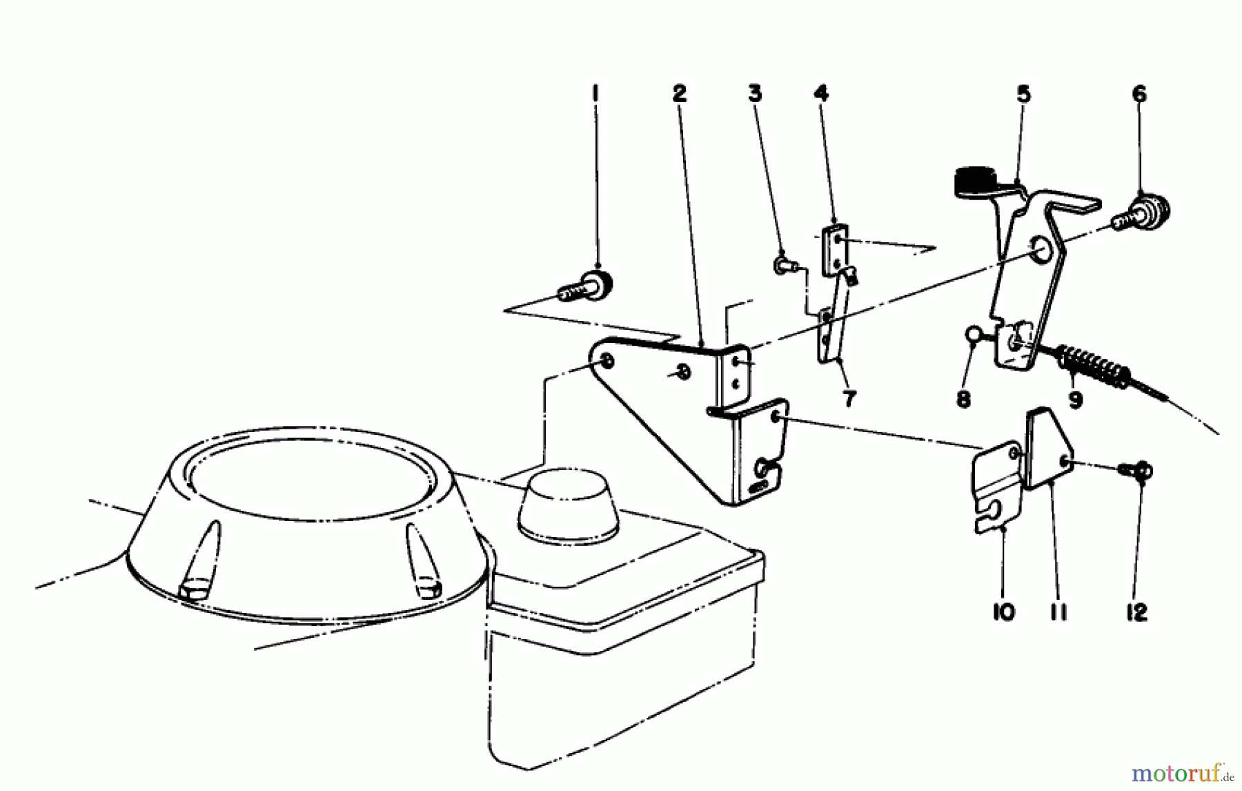  Toro Neu Mowers, Walk-Behind Seite 1 20581 - Toro Lawnmower, 1986 (6000001-6999999) BRAKE ASSEMBLY