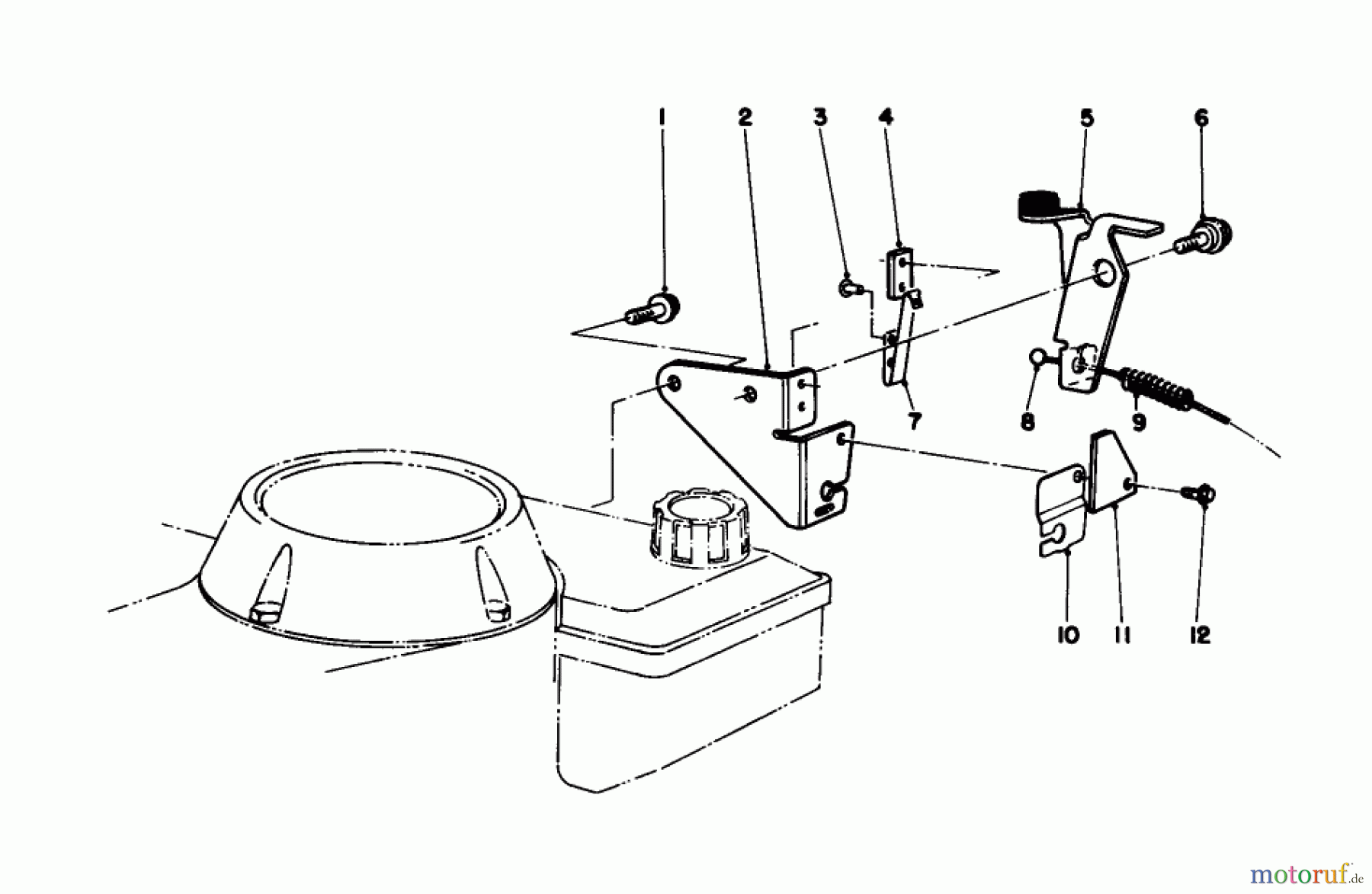  Toro Neu Mowers, Walk-Behind Seite 1 20581 - Toro Lawnmower, 1988 (8000001-8999999) BRAKE ASSEMBLY