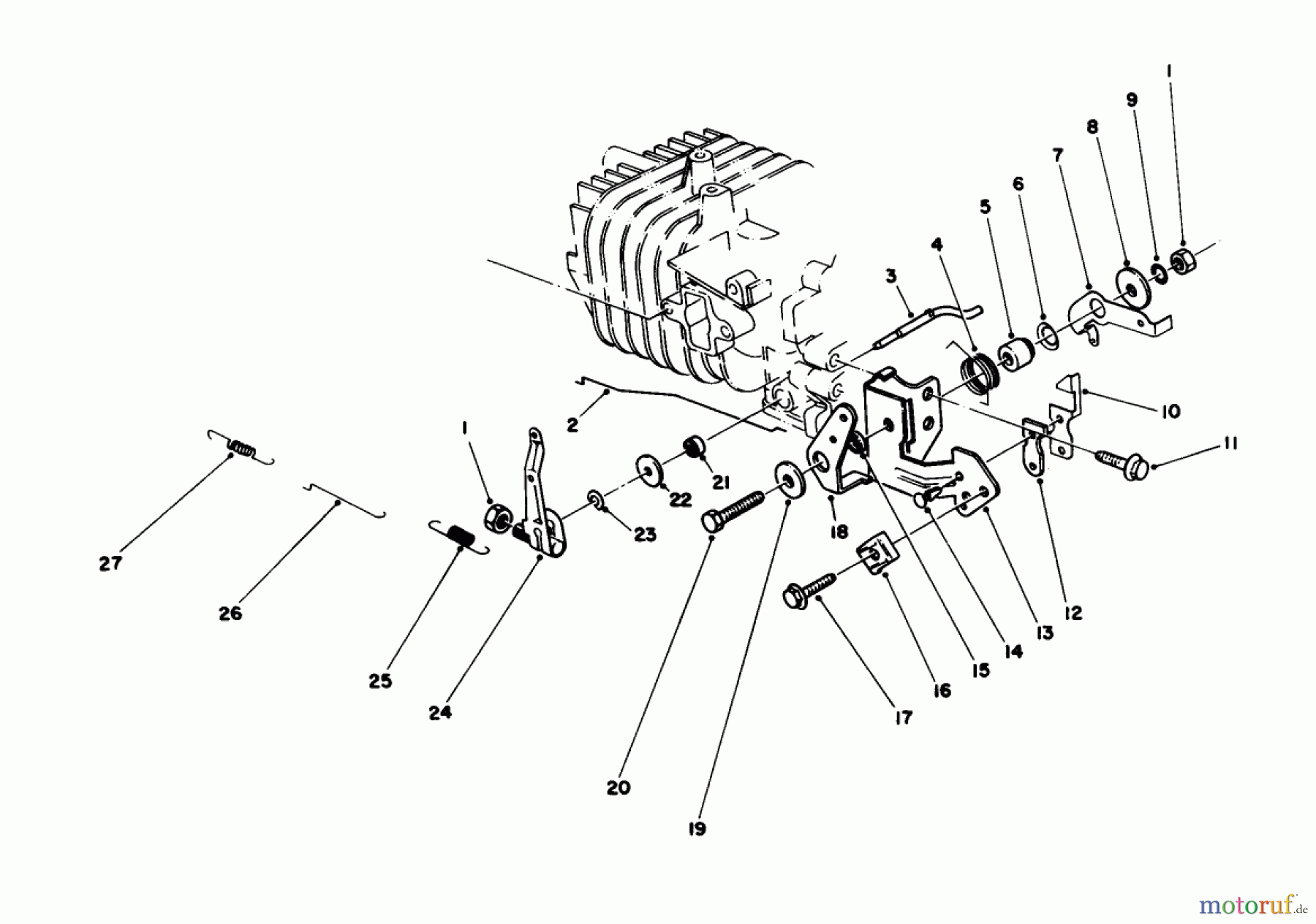 Toro Neu Mowers, Walk-Behind Seite 1 20584 - Toro Lawnmower, 1987 (7000001-7999999) GOVERNOR ASSEMBLY (ENGINE MODEL NO. 47PF5 & 47PG6)
