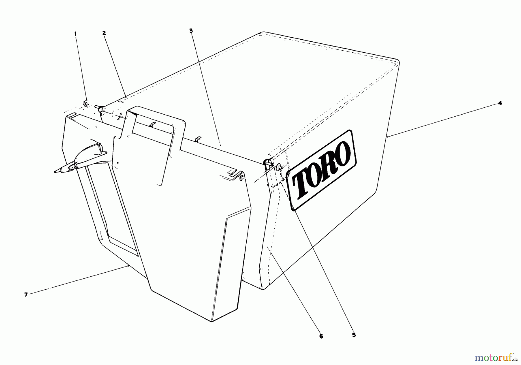 Toro Neu Mowers, Walk-Behind Seite 1 20584 - Toro Lawnmower, 1988 (8000001-8999999) GRASS BAG ASSEMBLY NO. 11-0159