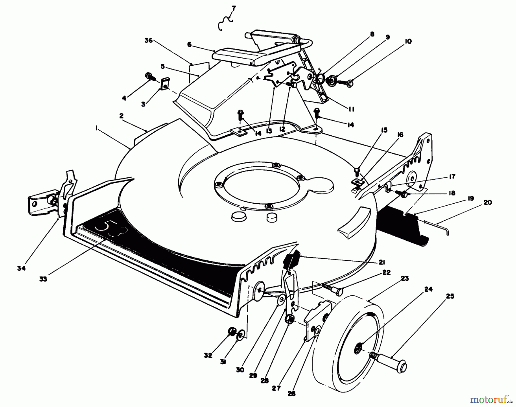  Toro Neu Mowers, Walk-Behind Seite 1 20588C - Toro Lawnmower, 1988 (8000001-8999999) HOUSING ASSEMBLY