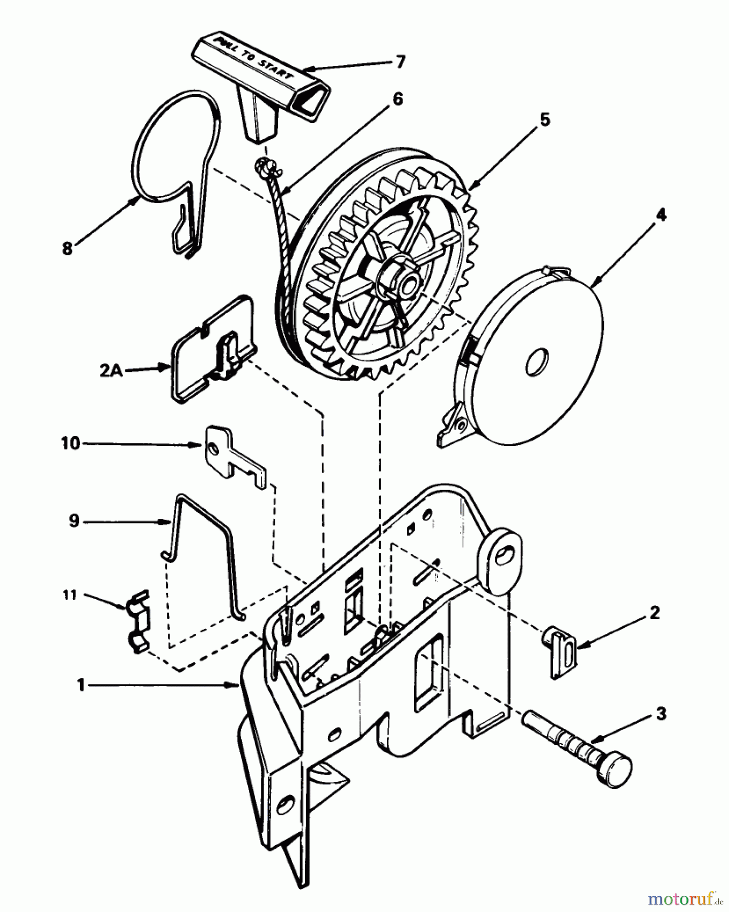 Toro Neu Mowers, Walk-Behind Seite 1 20610 - Toro Lawnmower, 1983 (3000001-3999999) REWIND STARTER NO. 590531