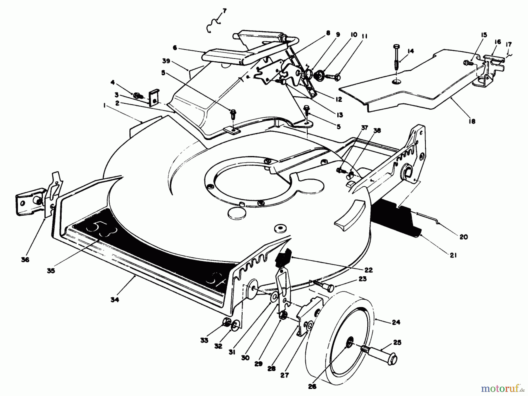 Toro Neu Mowers, Walk-Behind Seite 1 20620C - Toro Lawnmower, 1988 (8000001-8999999) HOUSING ASSEMBLY