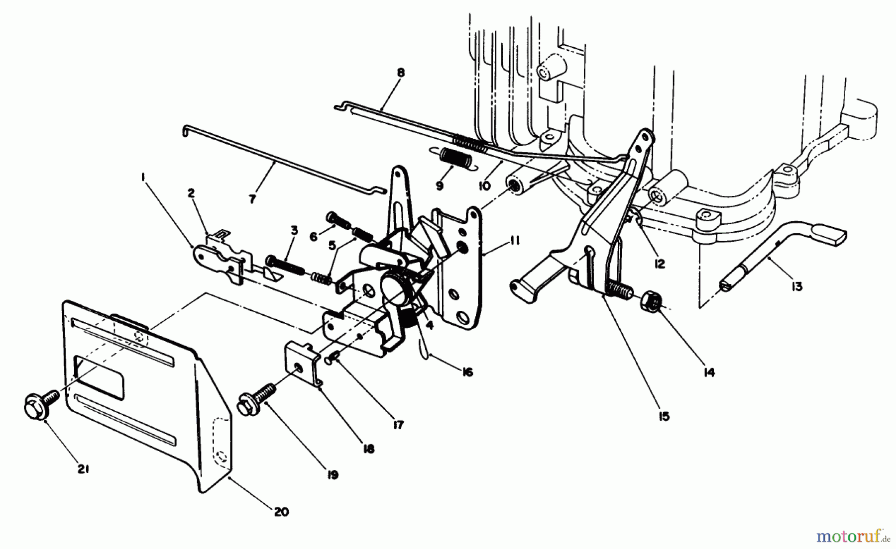  Toro Neu Mowers, Walk-Behind Seite 1 20624 - Toro Lawnmower, 1986 (6000001-6999999) GOVERNOR ASSEMBLY