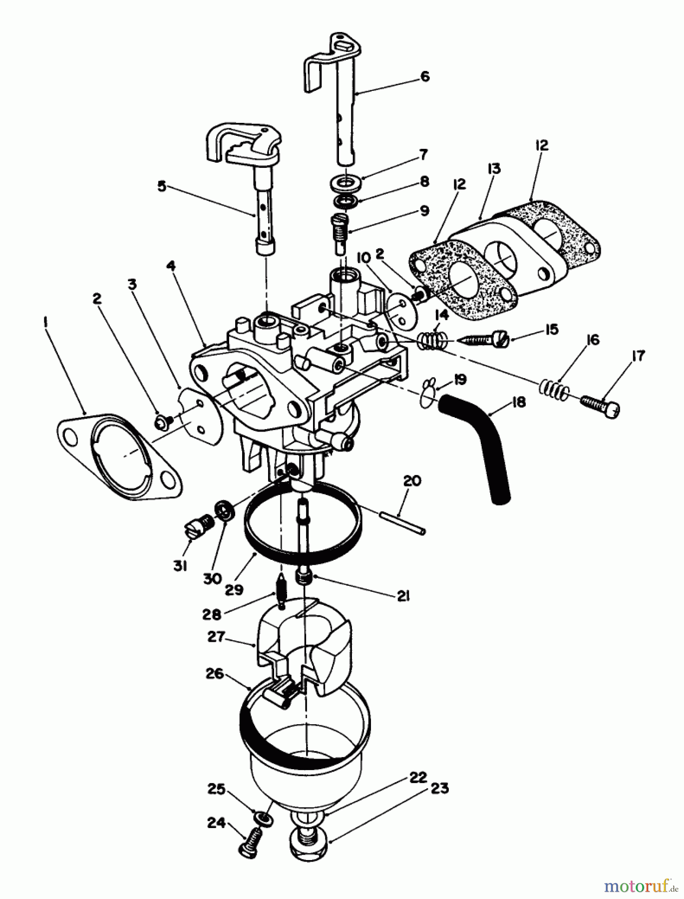  Toro Neu Mowers, Walk-Behind Seite 1 20627C - Toro Lawnmower, 1986 (6000001-6999999) CARBURETOR ASSEMBLY
