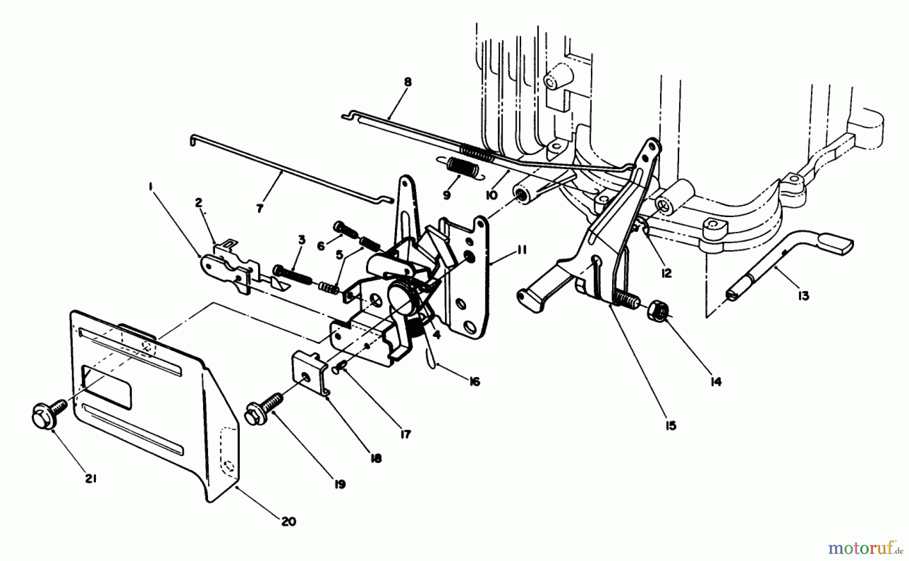  Toro Neu Mowers, Walk-Behind Seite 1 20627C - Toro Lawnmower, 1986 (6000001-6999999) GOVERNOR ASSEMBLY