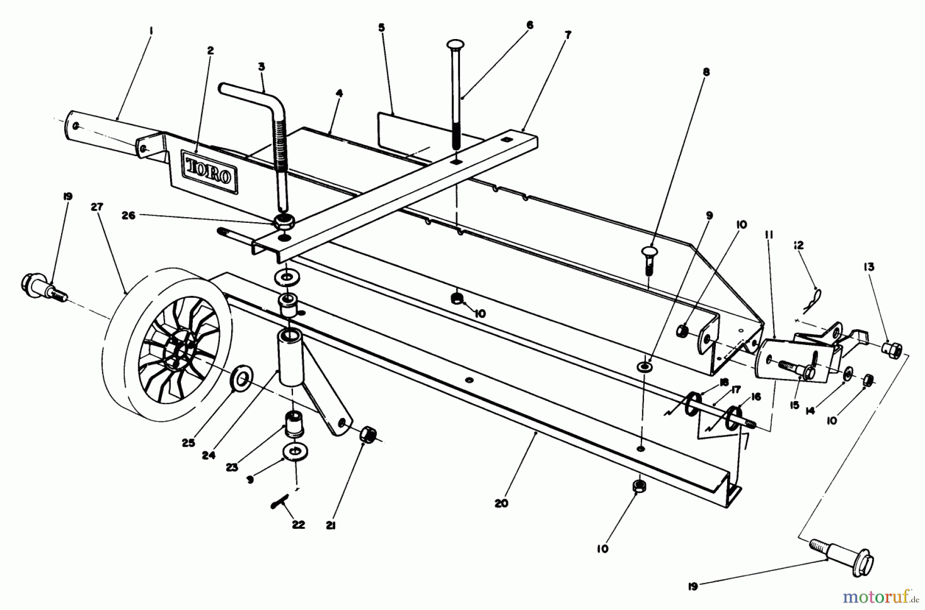 Toro Neu Mowers, Walk-Behind Seite 1 20627C - Toro Lawnmower, 1987 (7000001-7999999) DETHATCHER KIT MODEL NO. 59126 (OPTIONAL)