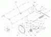Toro 79370 - 36" Tiller, 300 Series Garden Tractors, 1995 (5900001-5999999) Ersatzteile HITCH, DRIVE & IDLER PULLEYS