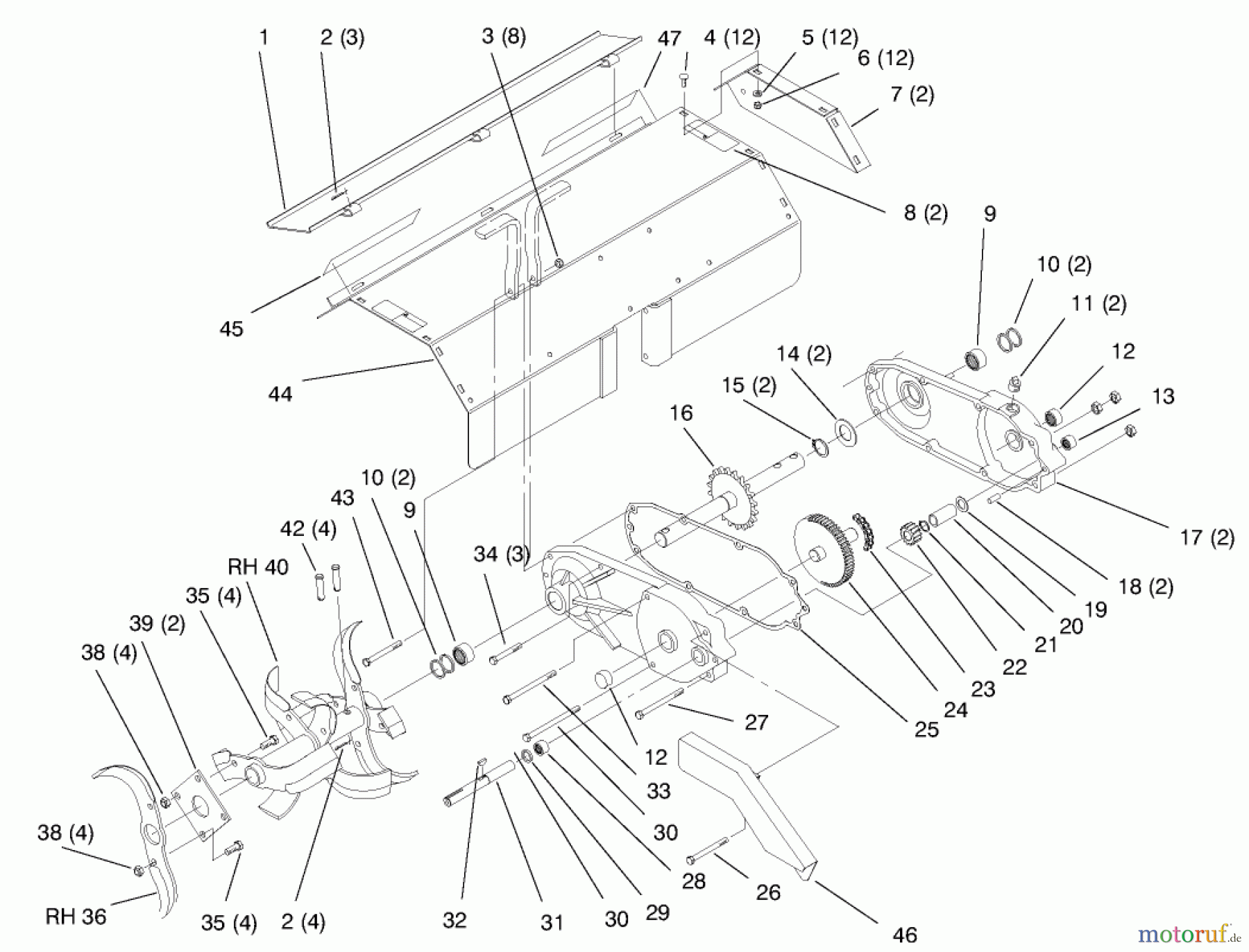 Toro Neu Accessories, Tiller/Cultivator 79370 - Toro 36