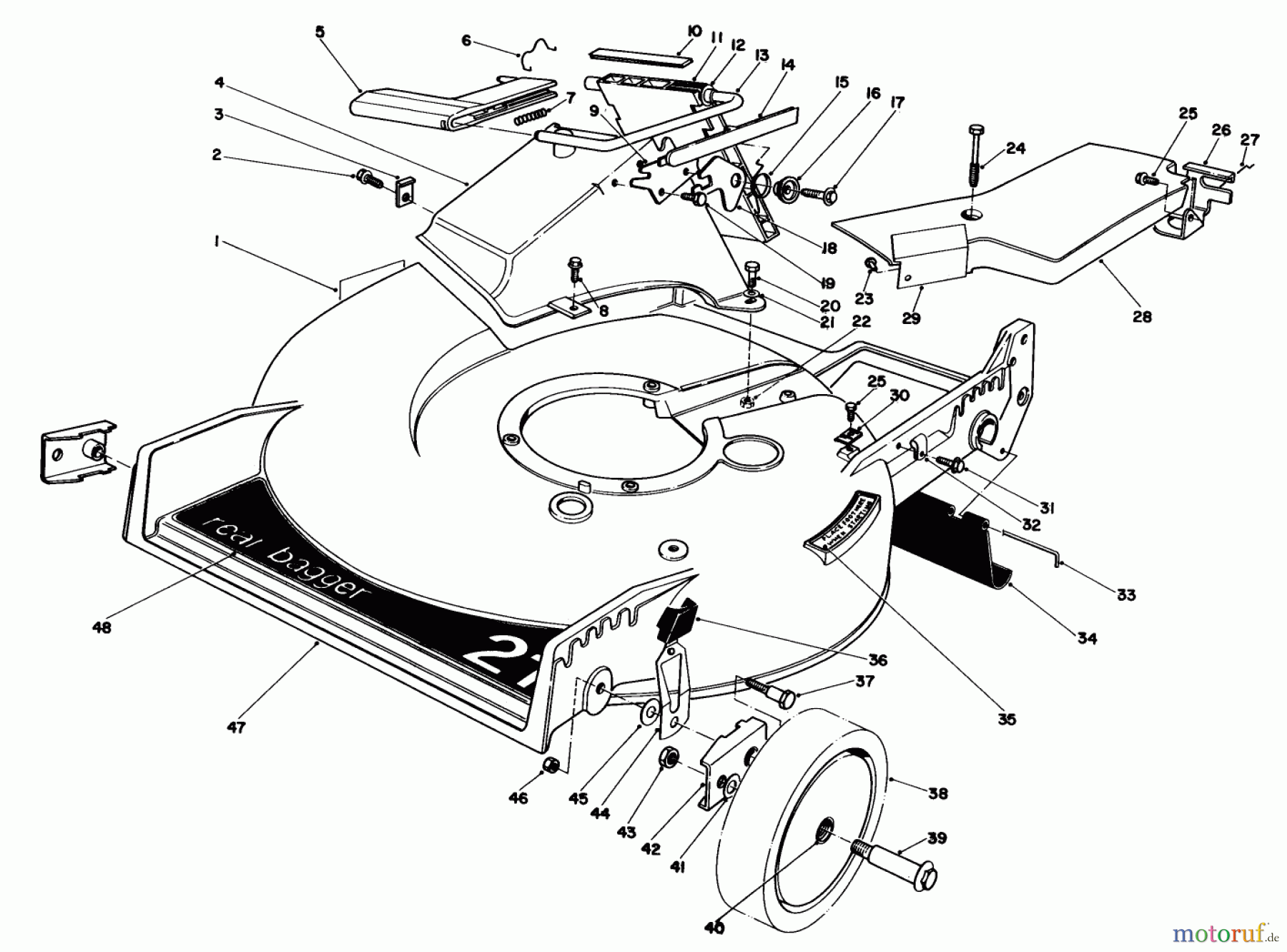  Toro Neu Mowers, Walk-Behind Seite 1 20672 - Toro Lawnmower, 1983 (3000001-3999999) HOUSING ASSEMBLY