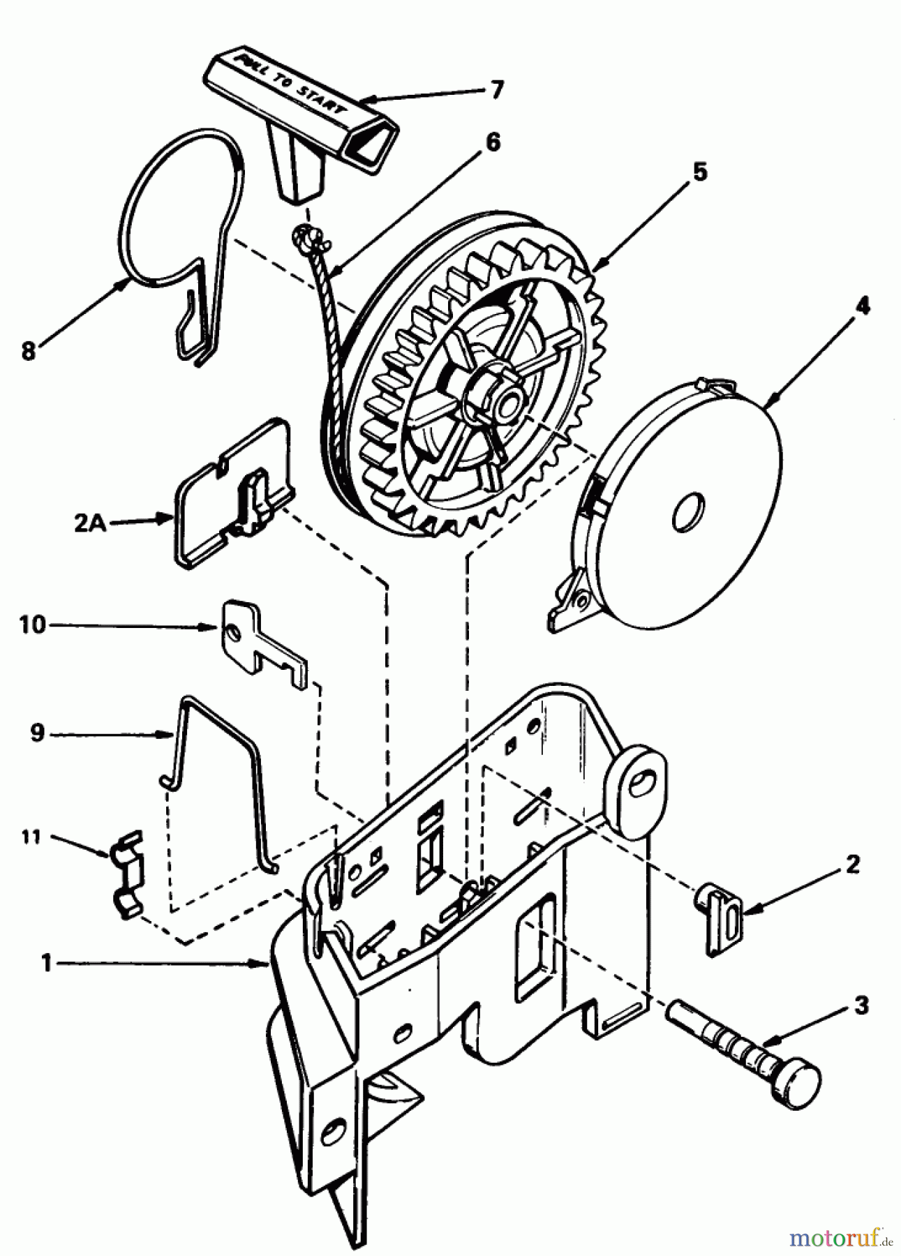  Toro Neu Mowers, Walk-Behind Seite 1 20672 - Toro Lawnmower, 1984 (4000001-4999999) REWIND STARTER NO. 590531