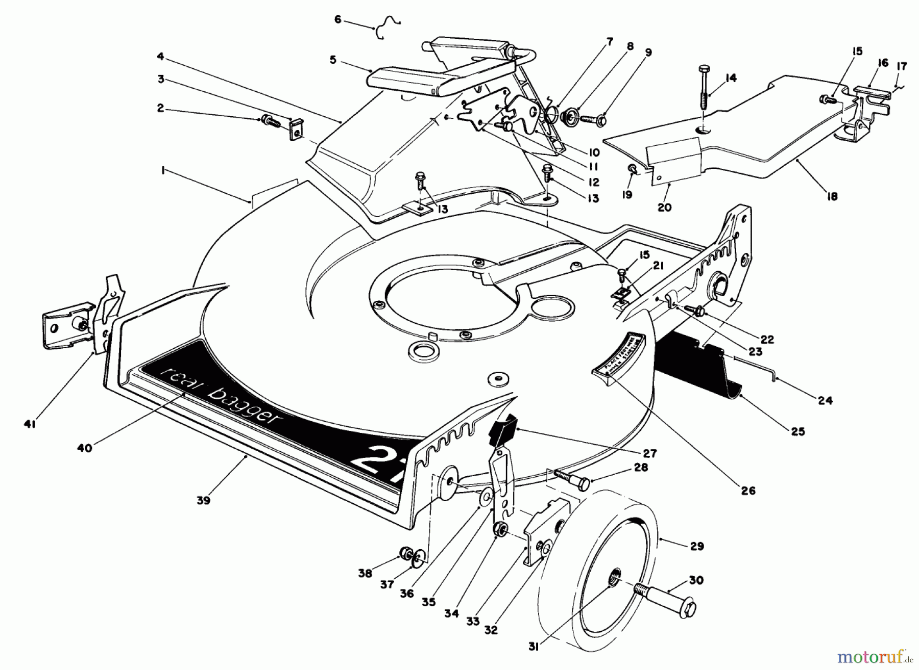 Toro Neu Mowers, Walk-Behind Seite 1 20672 - Toro Lawnmower, 1985 (5000001-5999999) HOUSING ASSEMBLY