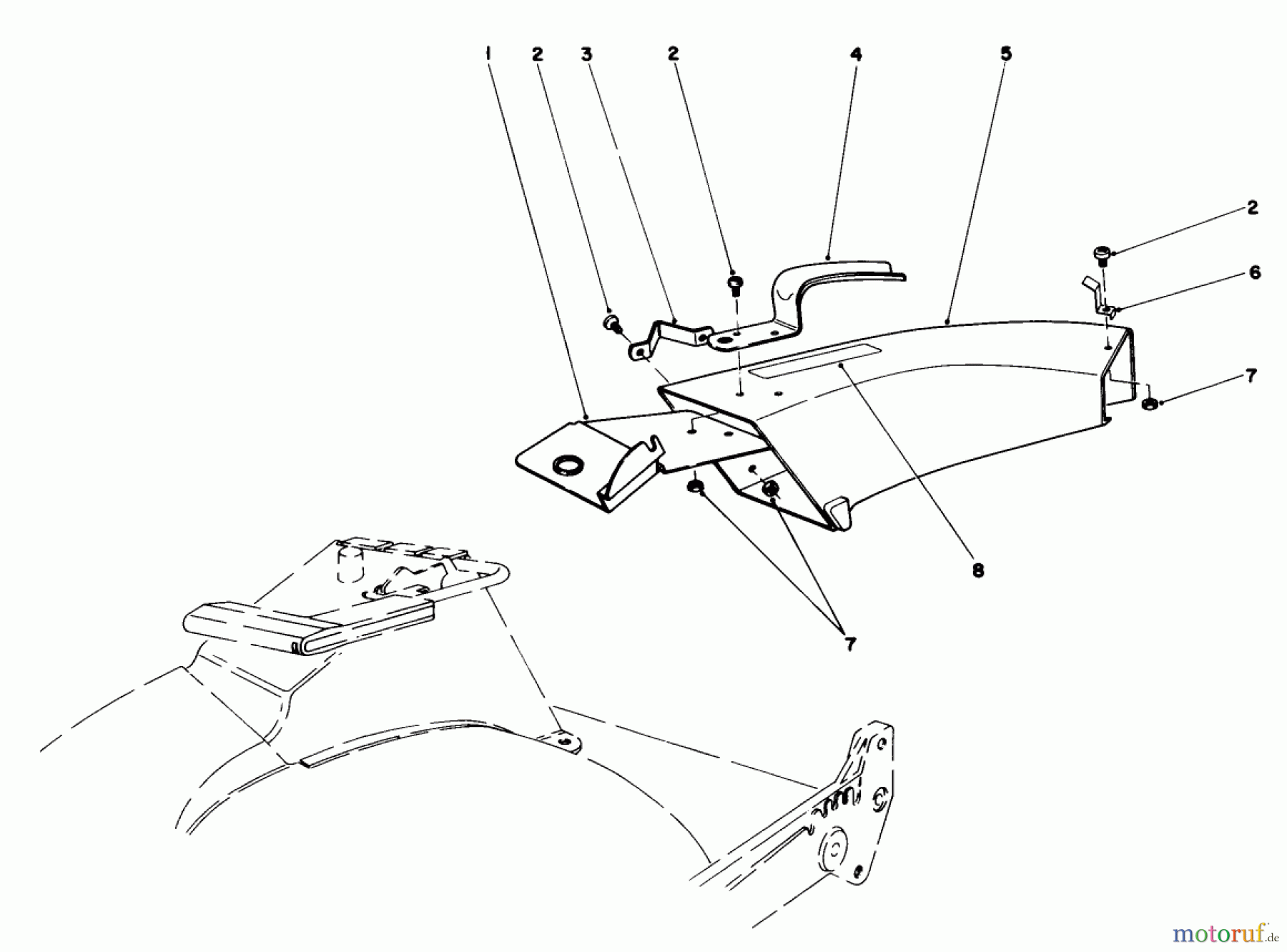  Toro Neu Mowers, Walk-Behind Seite 1 20672 - Toro Lawnmower, 1985 (5000001-5999999) SIDE DISCHARGE CHUTE MODEL NO. 59108 (OPTIONAL)