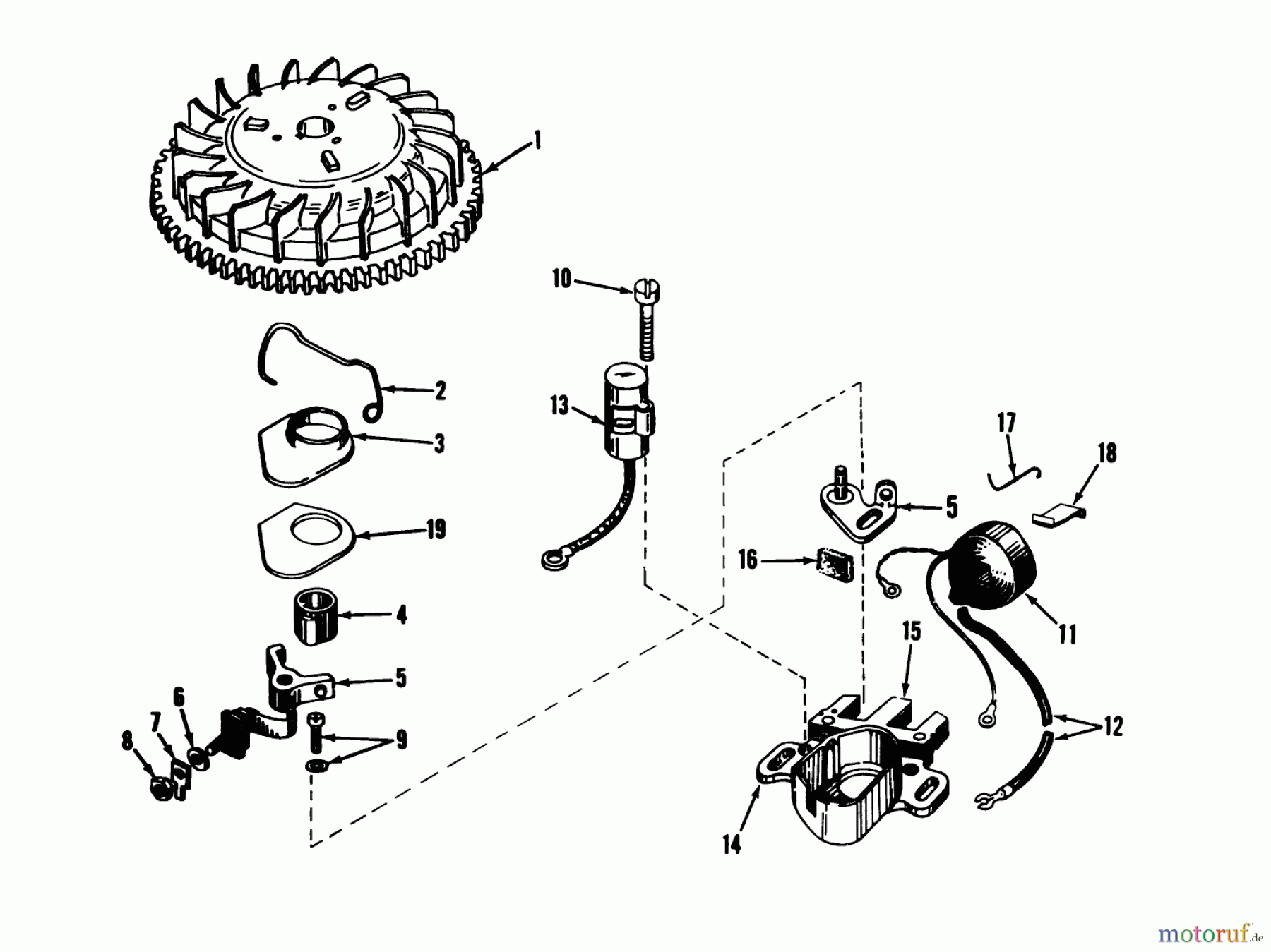  Toro Neu Mowers, Walk-Behind Seite 1 20673 - Toro Lawnmower, 1976 (6000001-6999999) MAGNETO NO. 610772