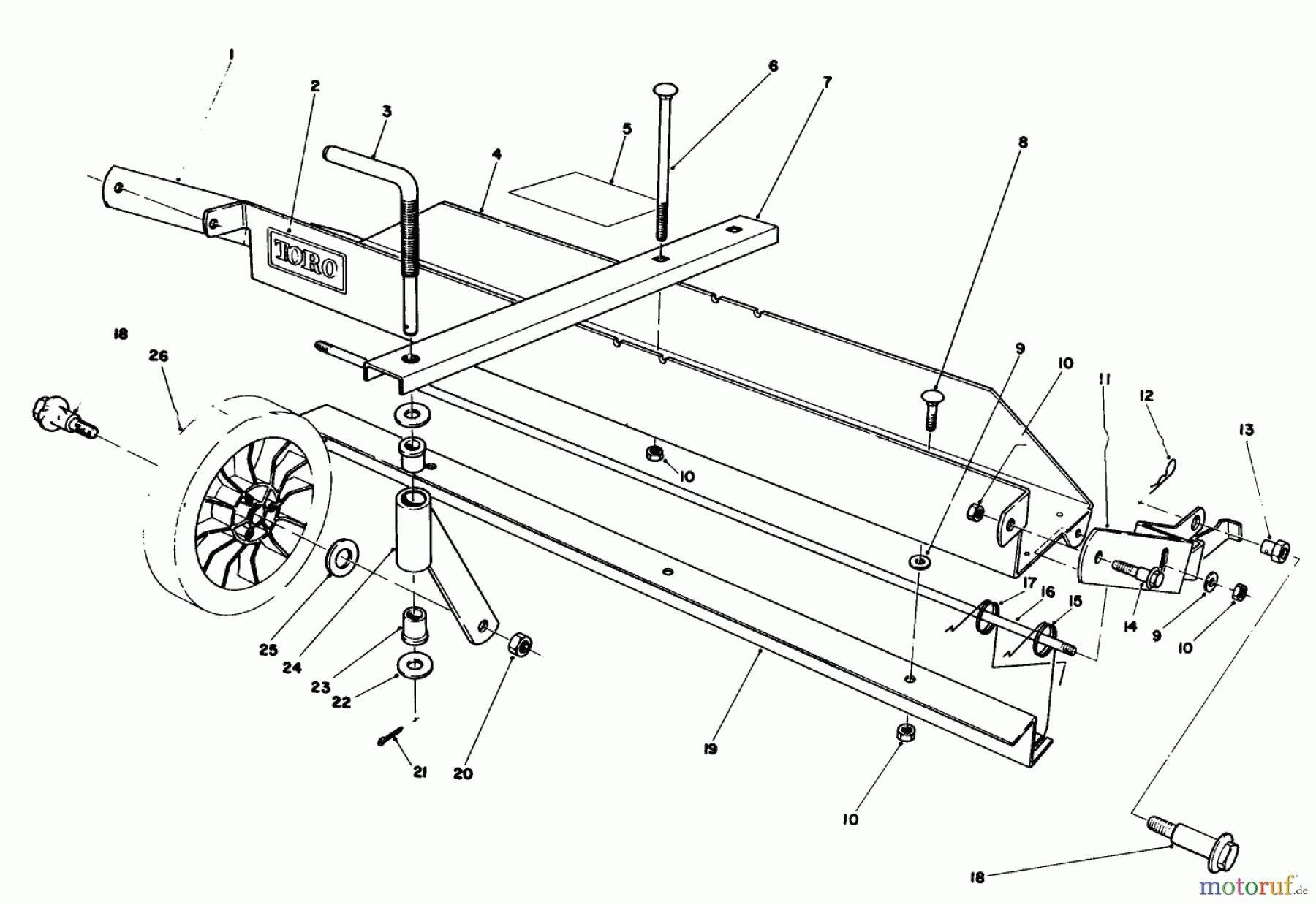  Toro Neu Mowers, Walk-Behind Seite 1 20676 - Toro Lawnmower, 1984 (4000001-4999999) DETHATCHER KIT MODEL NO. 59126 (OPTIONAL)