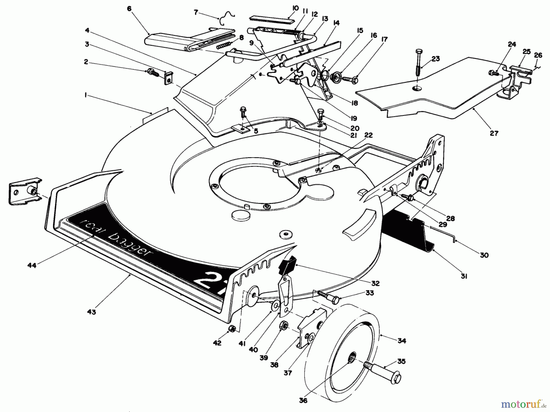  Toro Neu Mowers, Walk-Behind Seite 1 20680 - Toro Lawnmower, 1983 (3000001-3999999) HOUSING ASSEMBLY